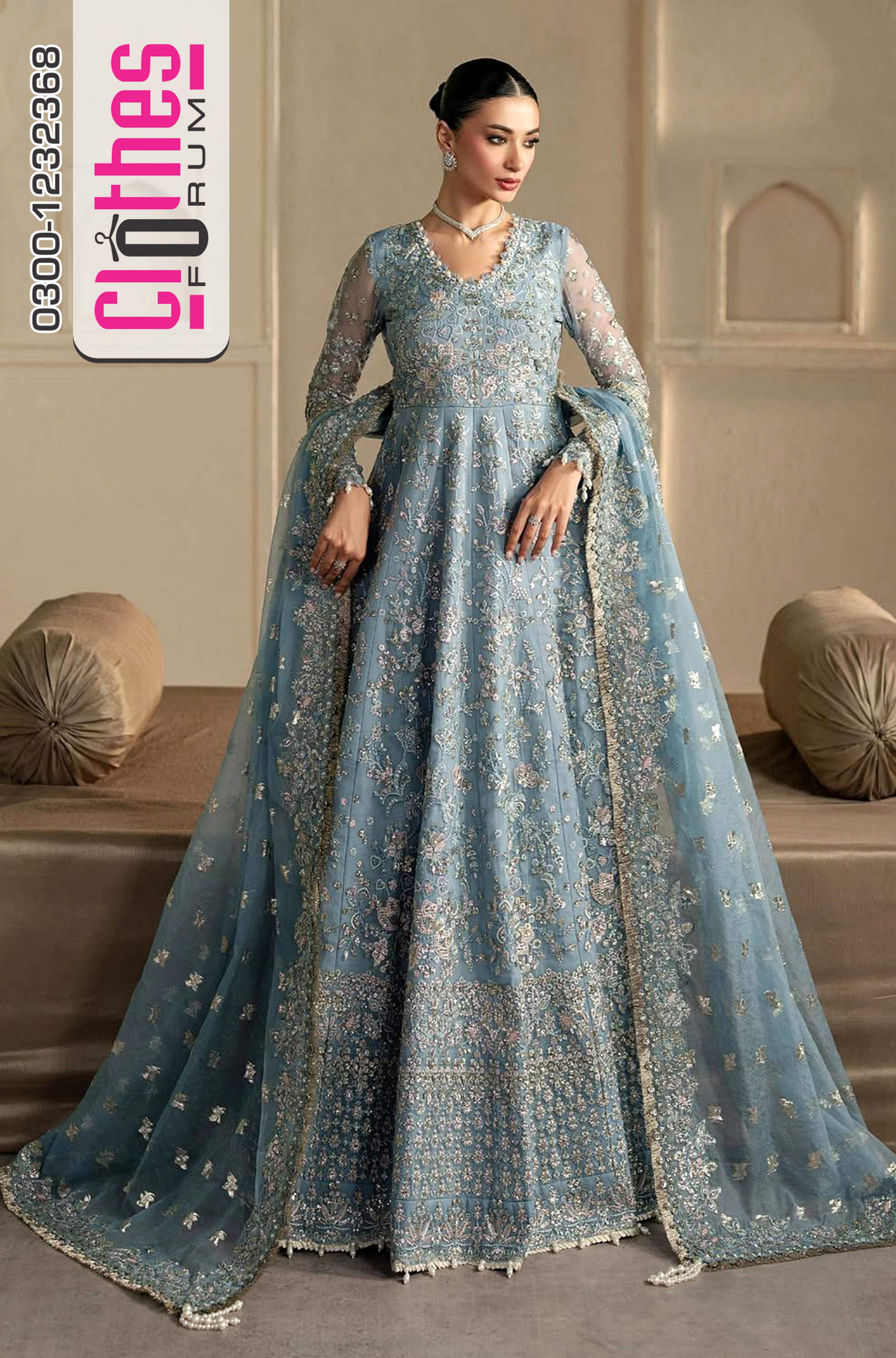 Ayzel Sky Chiffon Bridal Dress – Luxury Wedding Edition for Elegant Brides