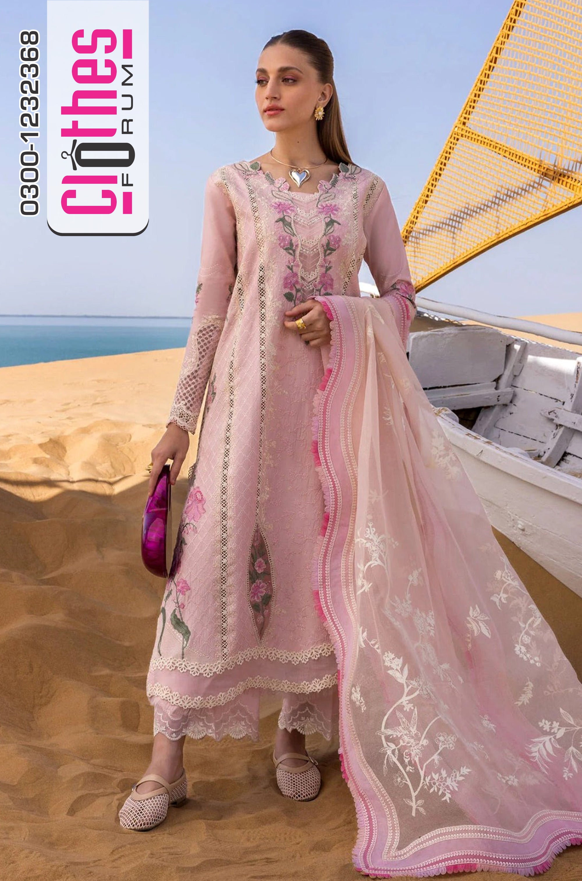 Crimson Flow Lawn Collection | Baby Pink Bloom – A Breath of Summer Elegance