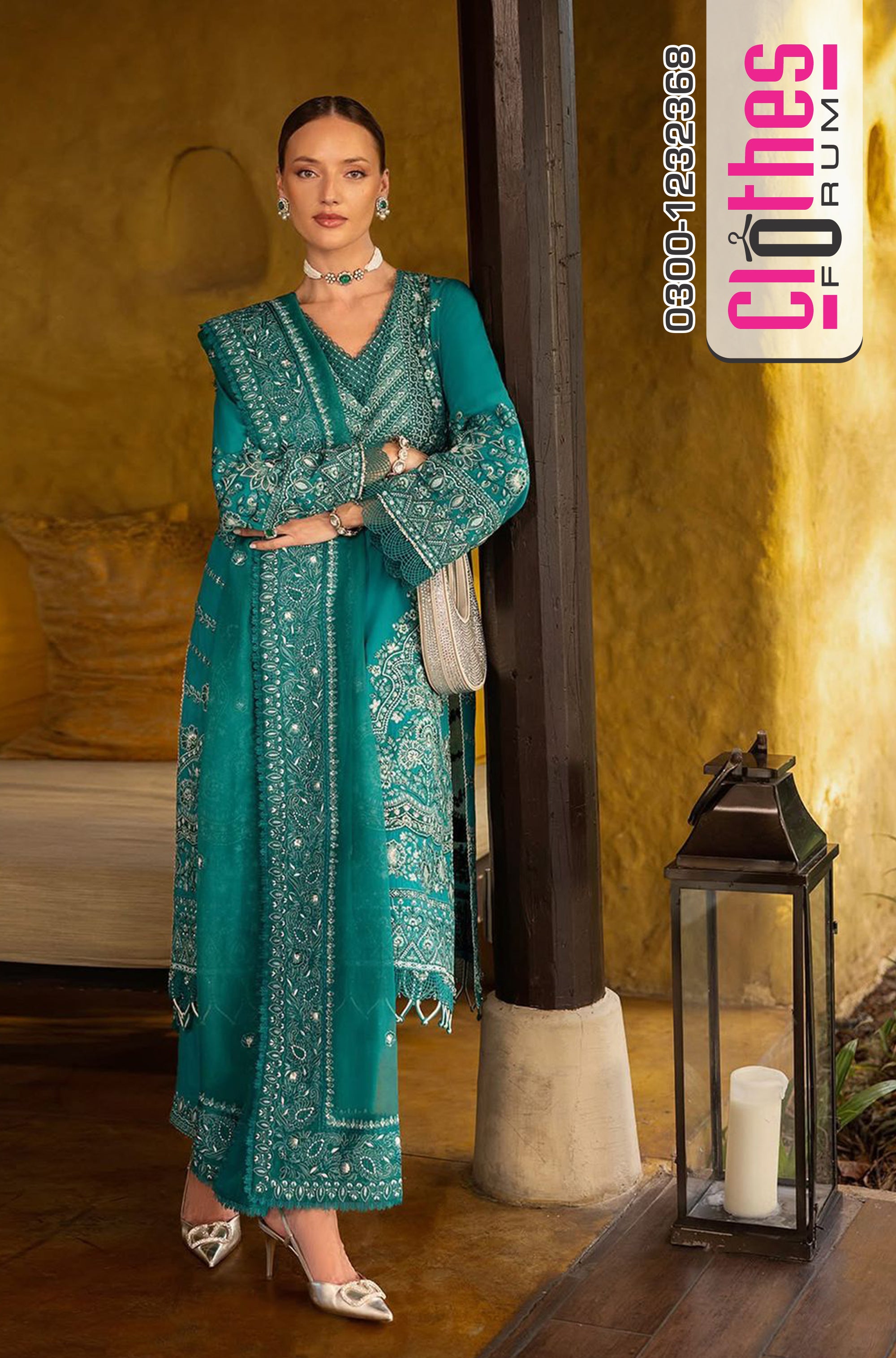 Faiza Saqlain Luxury Lawn’25 – Serene Bloom | Timeless Eid Elegance
