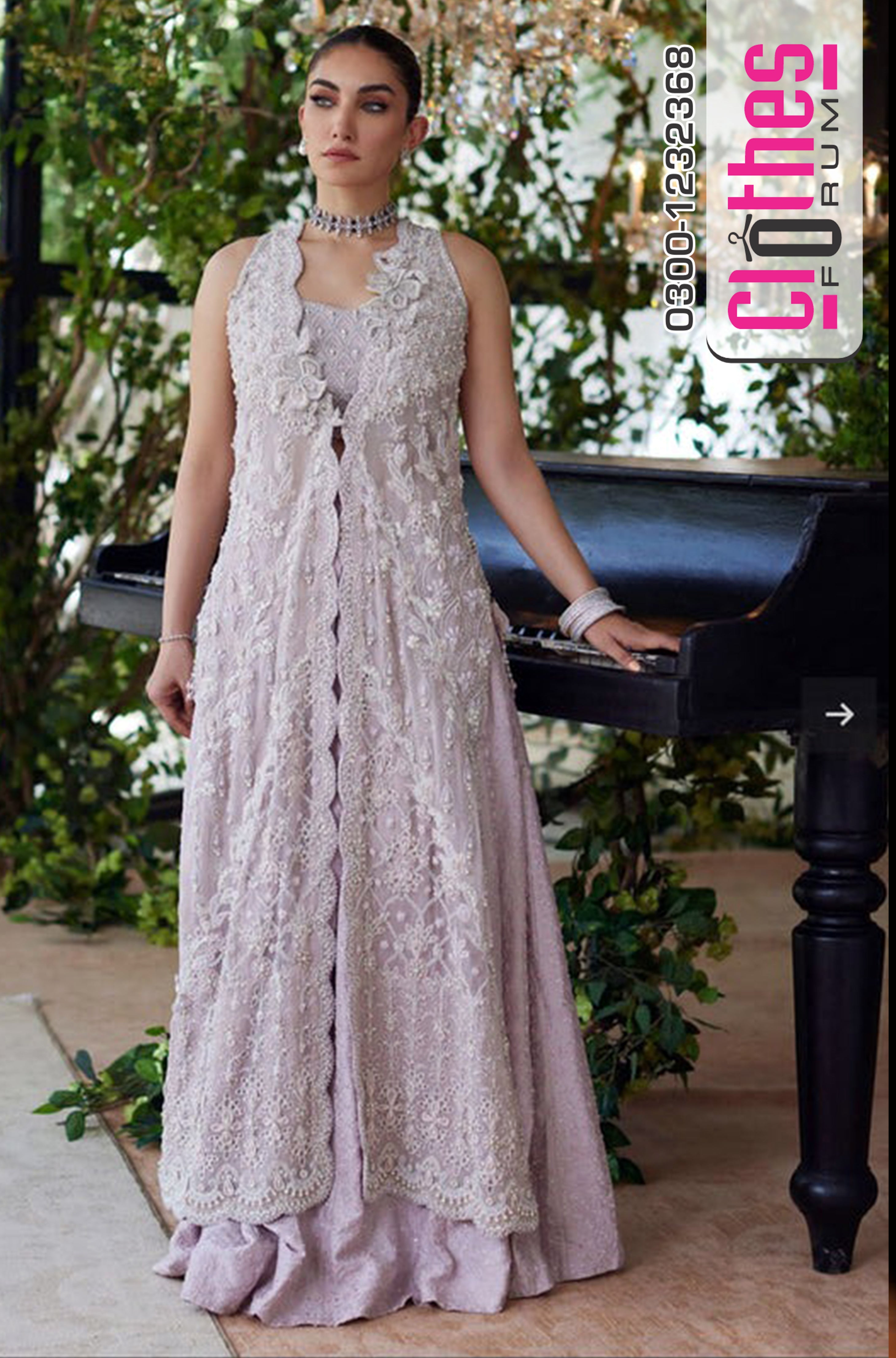 Farah Talib Aziz Dusty Pink Embellished Jacket & Lehenga – Modern Wedding Edition