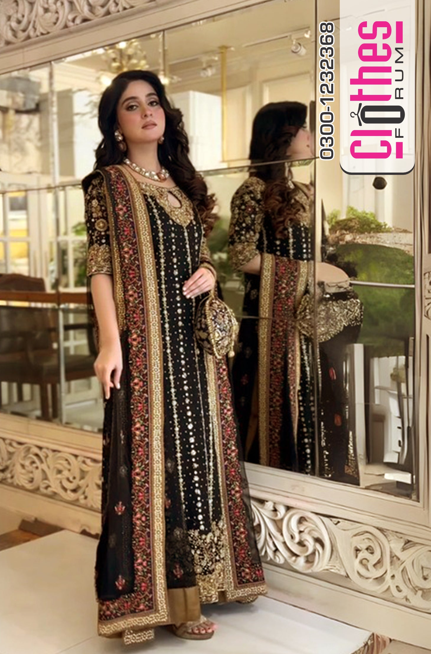 Haris Shakeel Wedding Edition – Black Shisha Silk Embroidered Dress