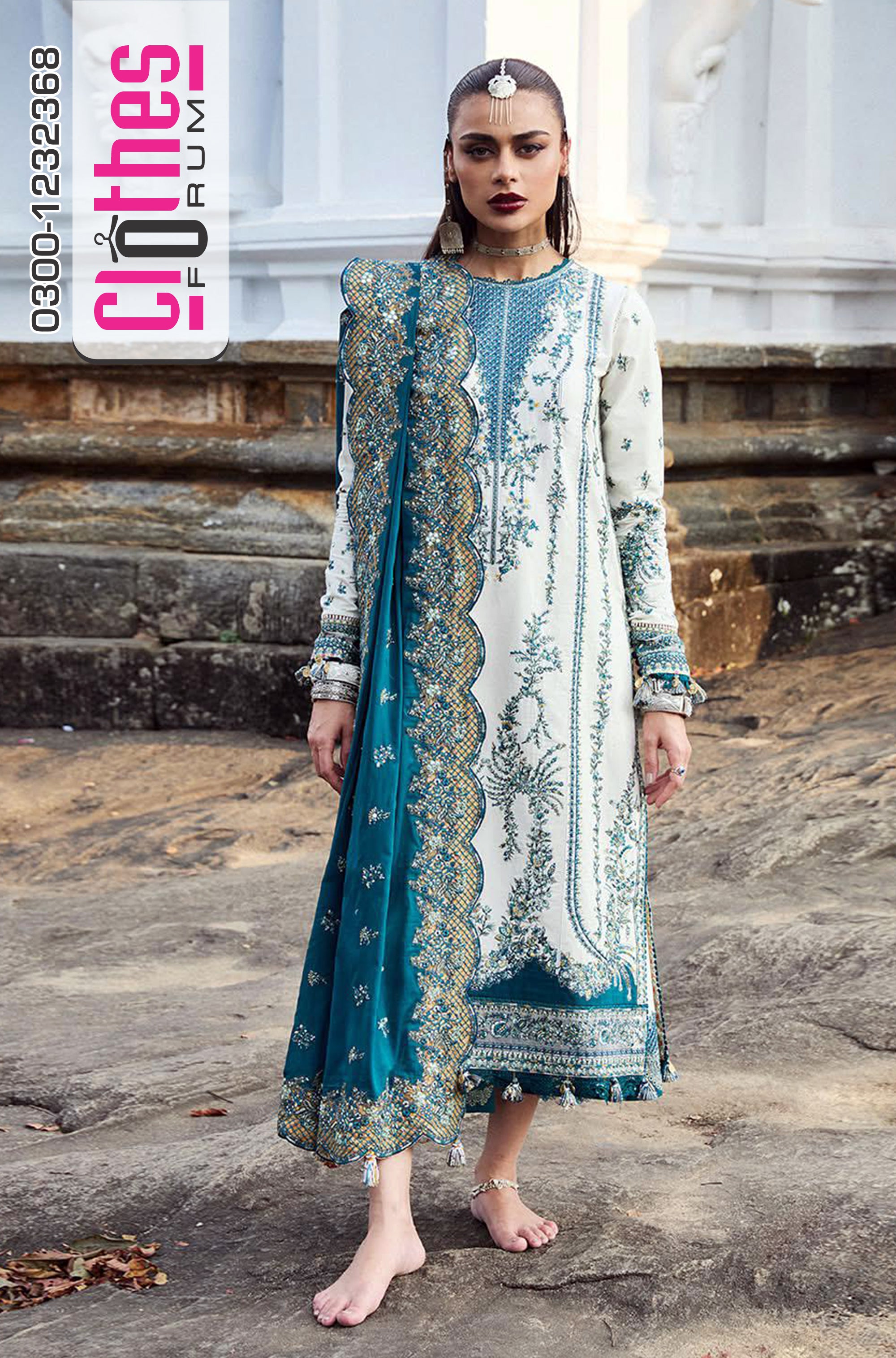 Hussain Rehar Luxury Lawn 2025 – Bold & Graceful Summer Statement Suit