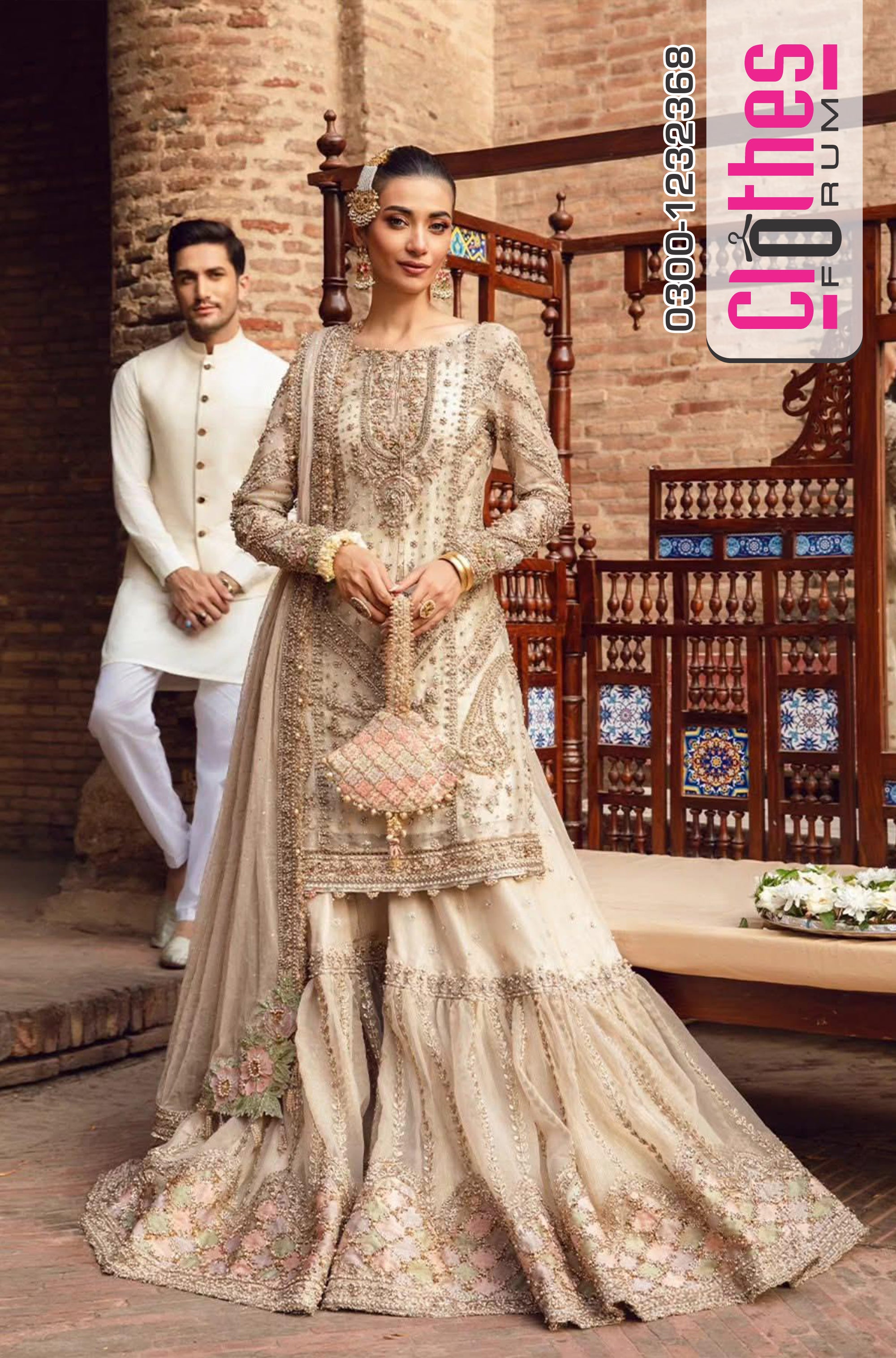 Maria B Bridal Splendor – Exquisite Nikkah Ensemble for Timeless Elegance