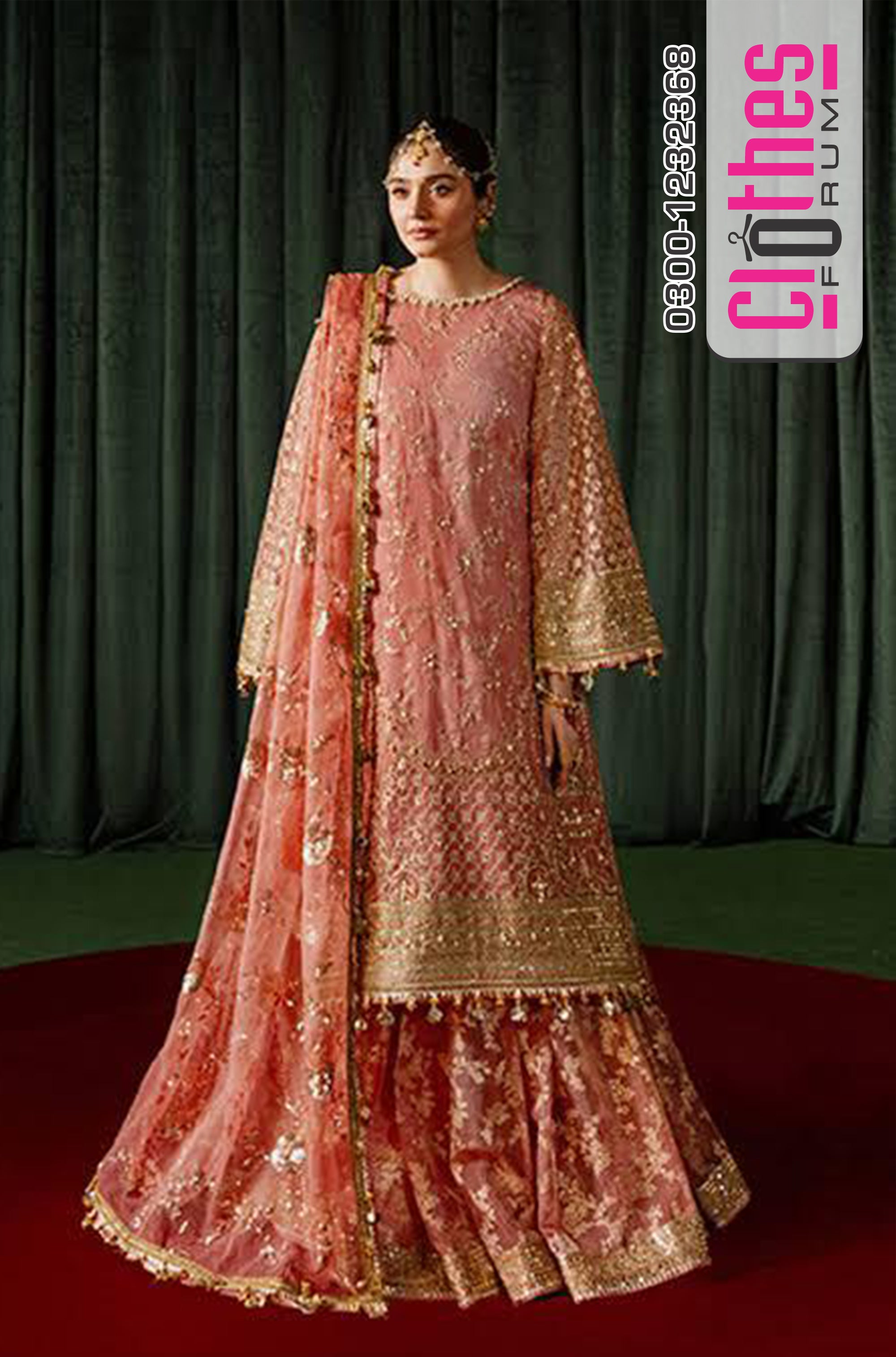 Mohsin Naveed Ranjha Luxe Wedding Gharara – Elegance in Chiffon & Net