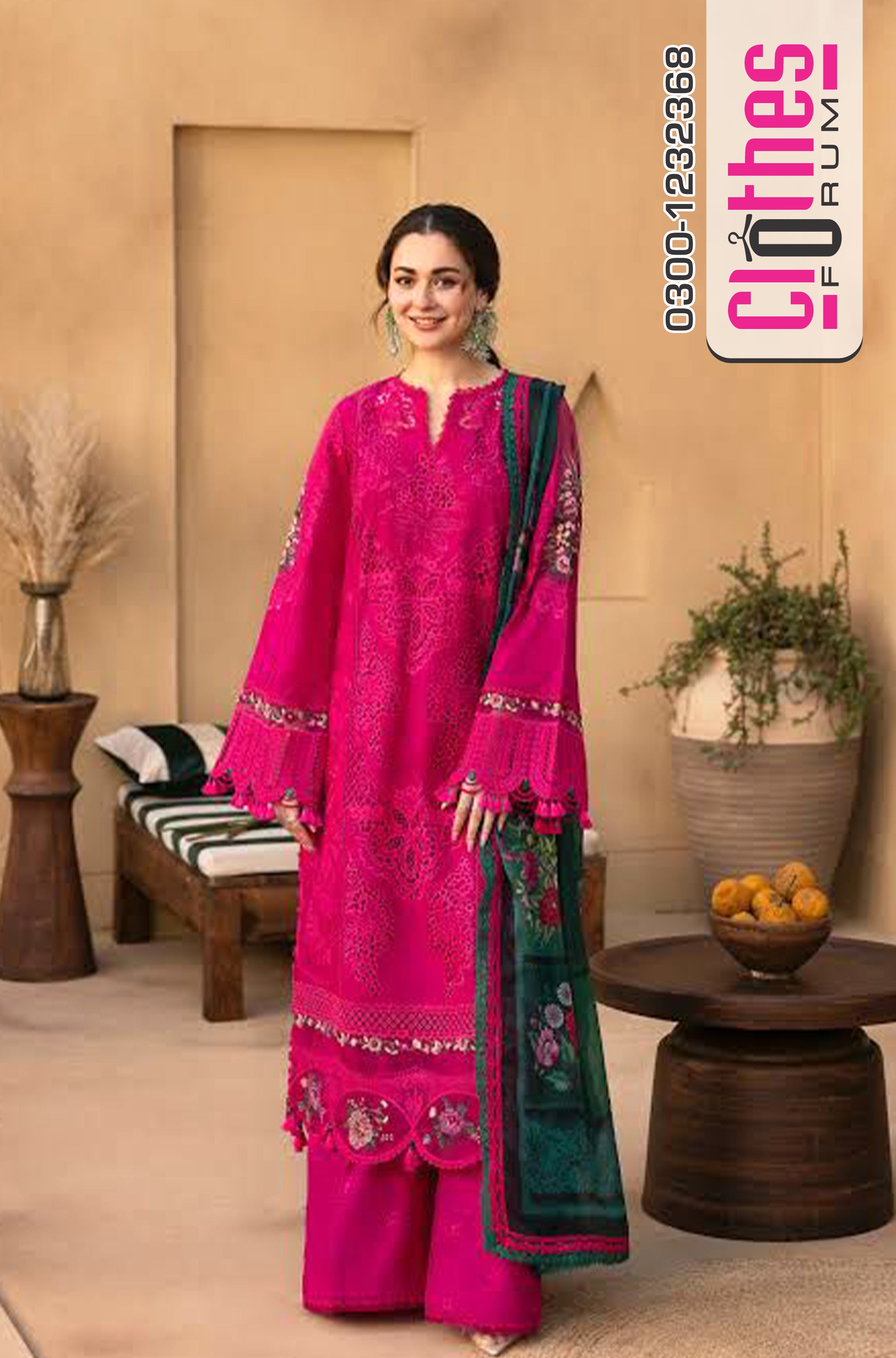 Saira Rizwan Signature Luxury Lawn – Full Front Embroidered Masterpiece | Grace Redefined
