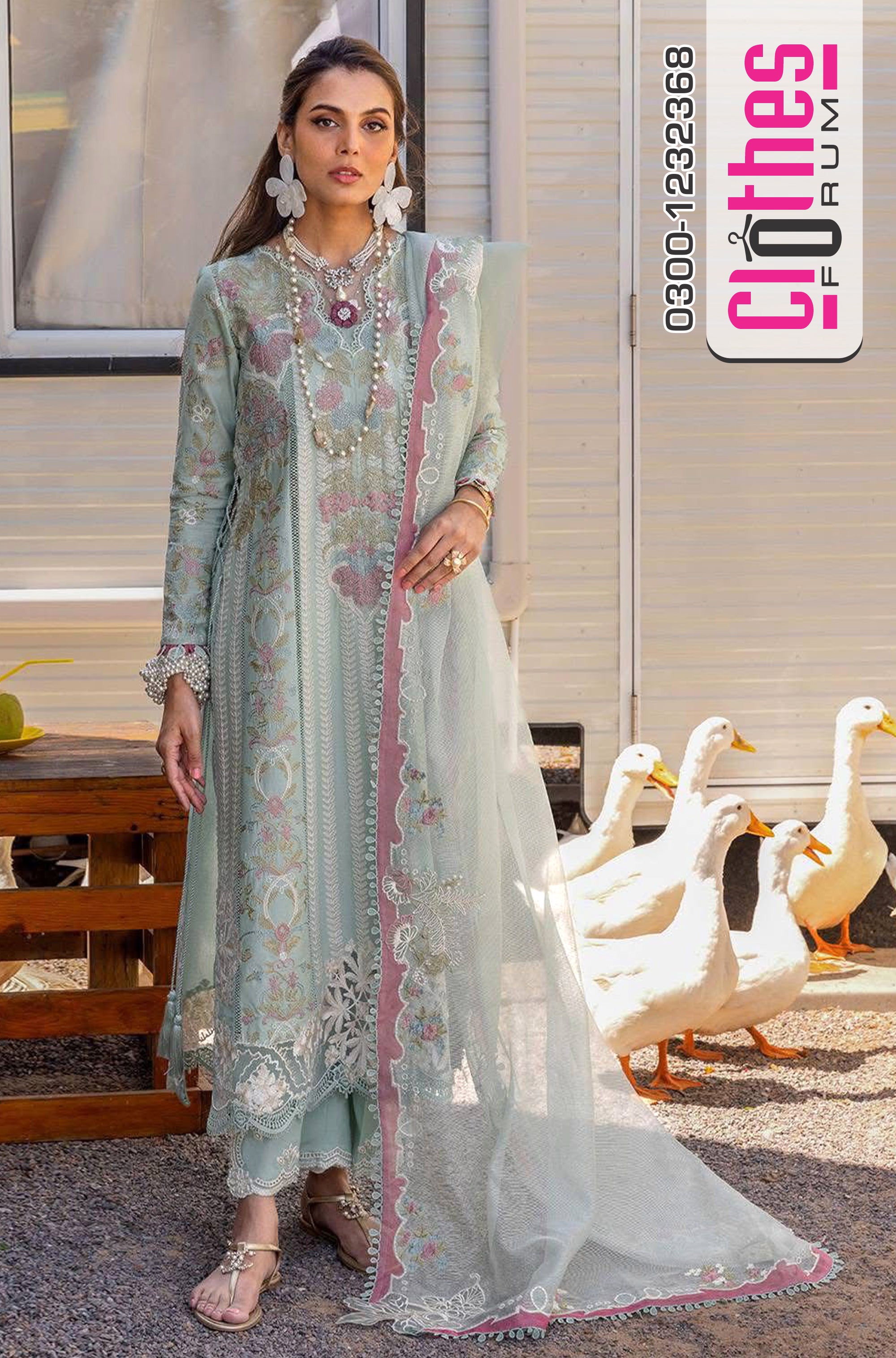 Saira Shakira Eid Lawn Collection – Scarlet Majesty | Unstitched Embroidered Summer Ensemble