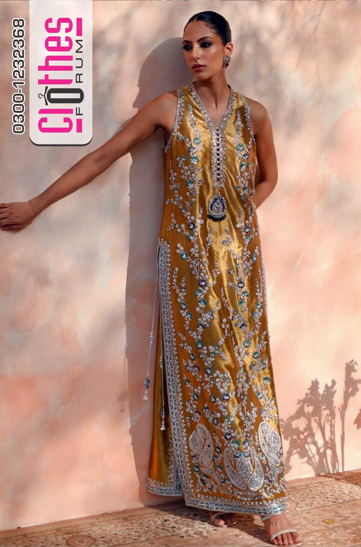 Sania Maskatiya Mustard Bridal Chiffon – Wedding Edition