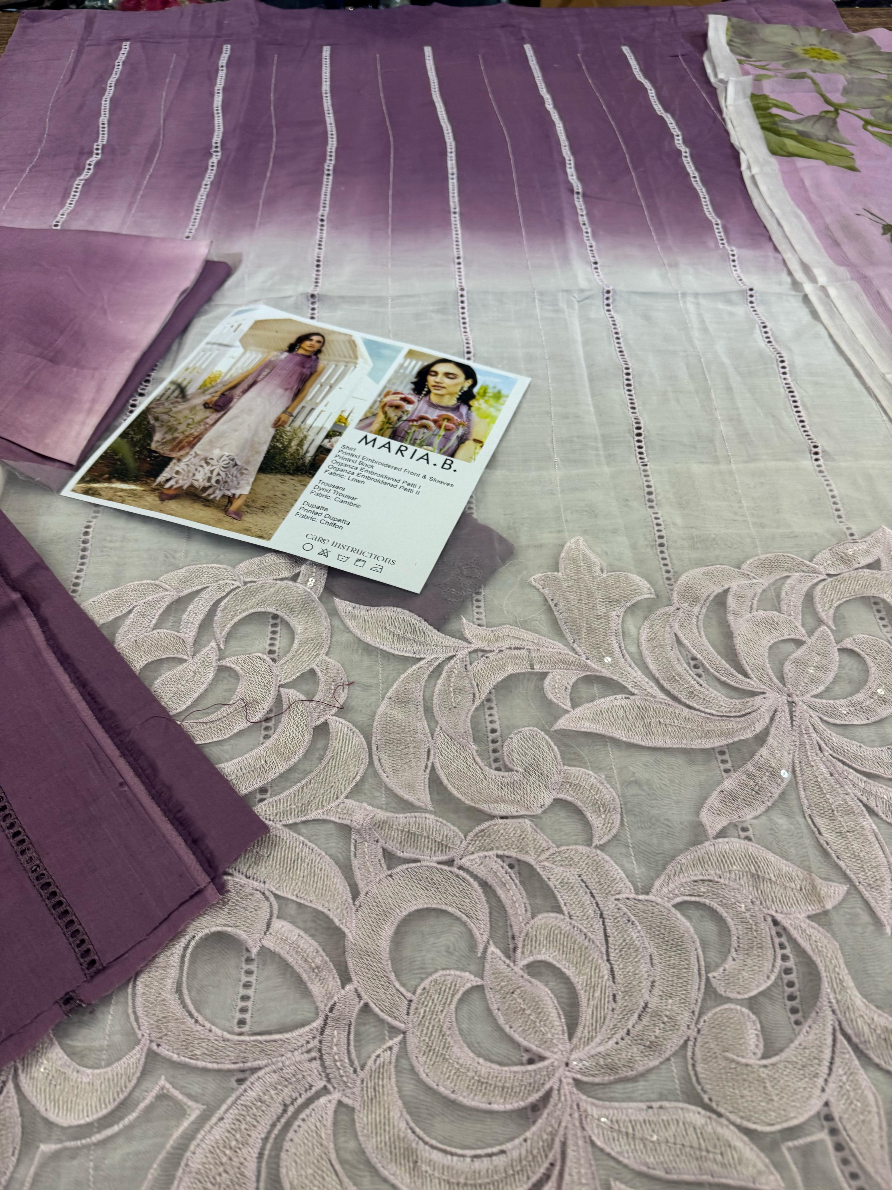 Maria B MPrint – Lavender Blush Ombre Lawn Suit