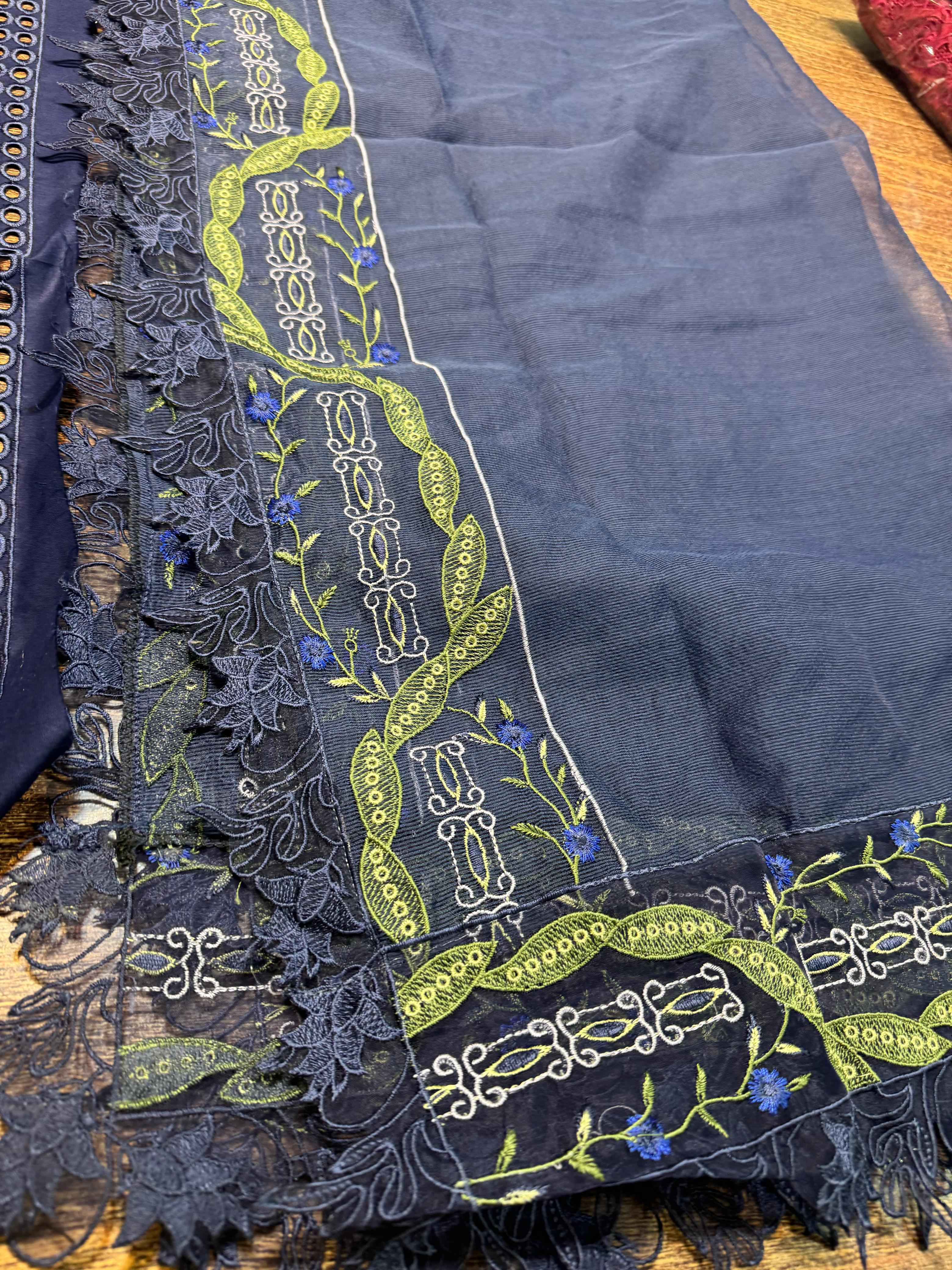 Saira Shakira – Midnight Mirage | Luxe Chikankari Lawn 2025 Collection
