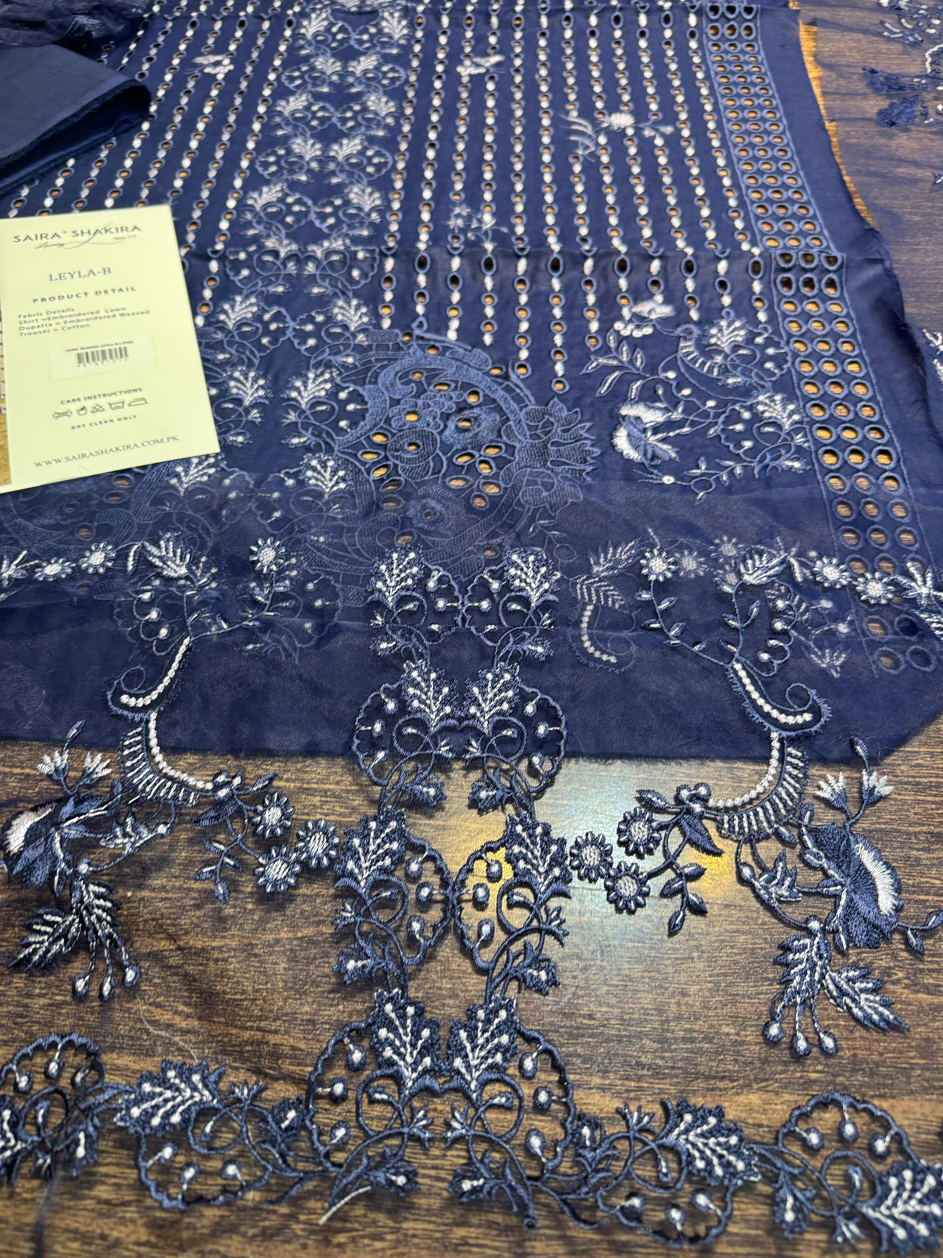 Saira Shakira – Midnight Mirage | Luxe Chikankari Lawn 2025 Collection