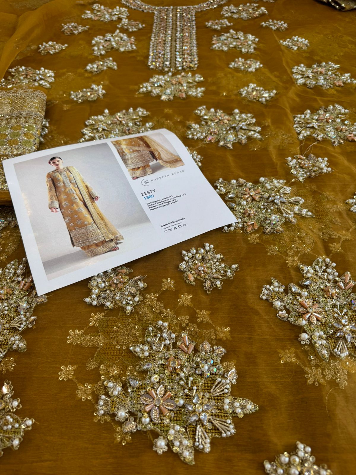 Hussain Rehar Luxury Lawn 2025 | Golden Majesty – Labels Eid Edit Exclusive