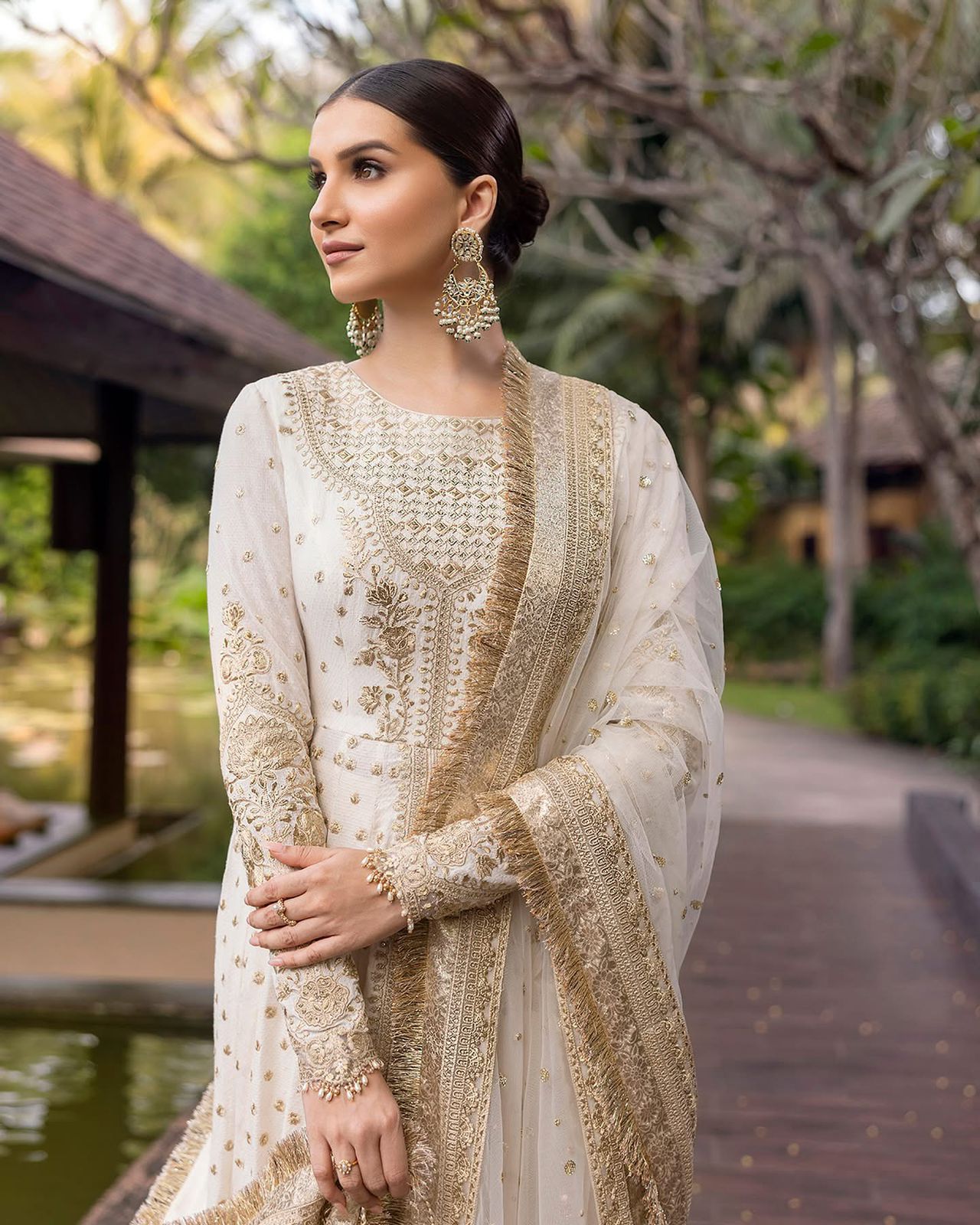 Faiza Saqlain Luxury Lawn – Mustard Kurta & Off-White Set | Summer Elegance 2025