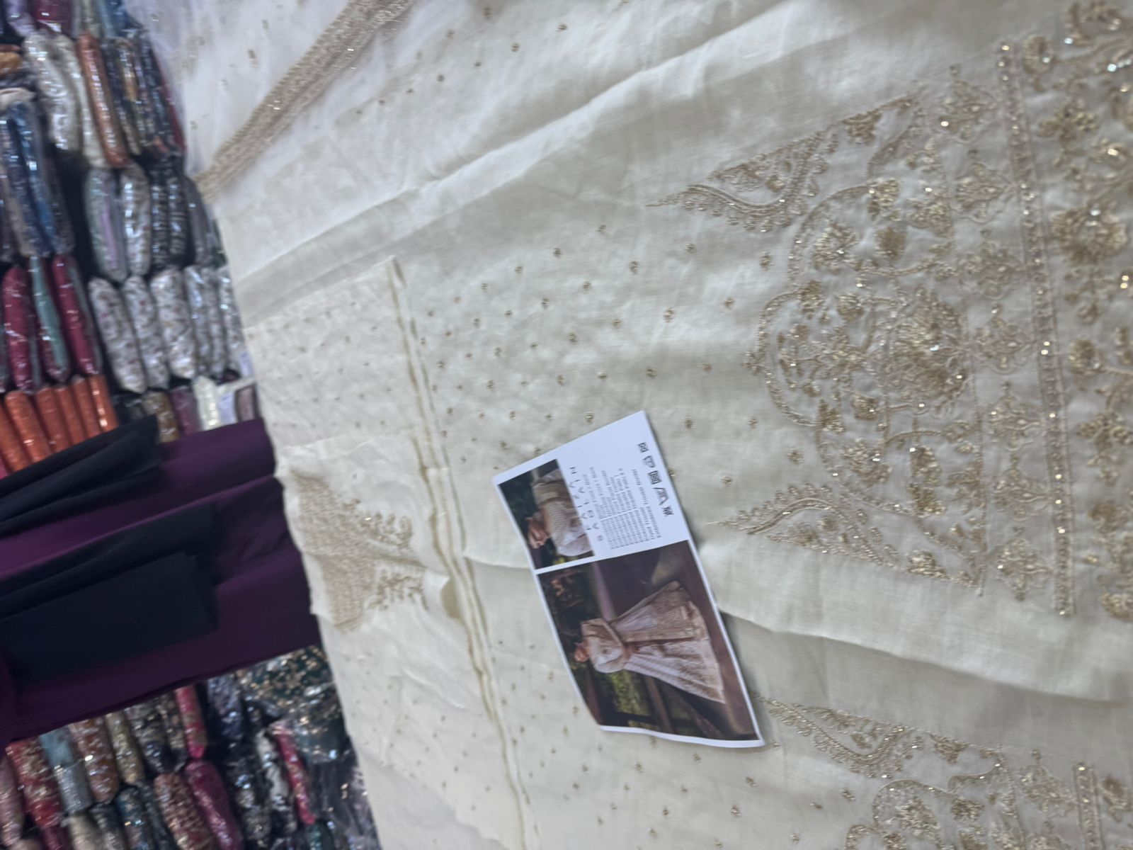 Faiza Saqlain Luxury Lawn – Mustard Kurta & Off-White Set | Summer Elegance 2025
