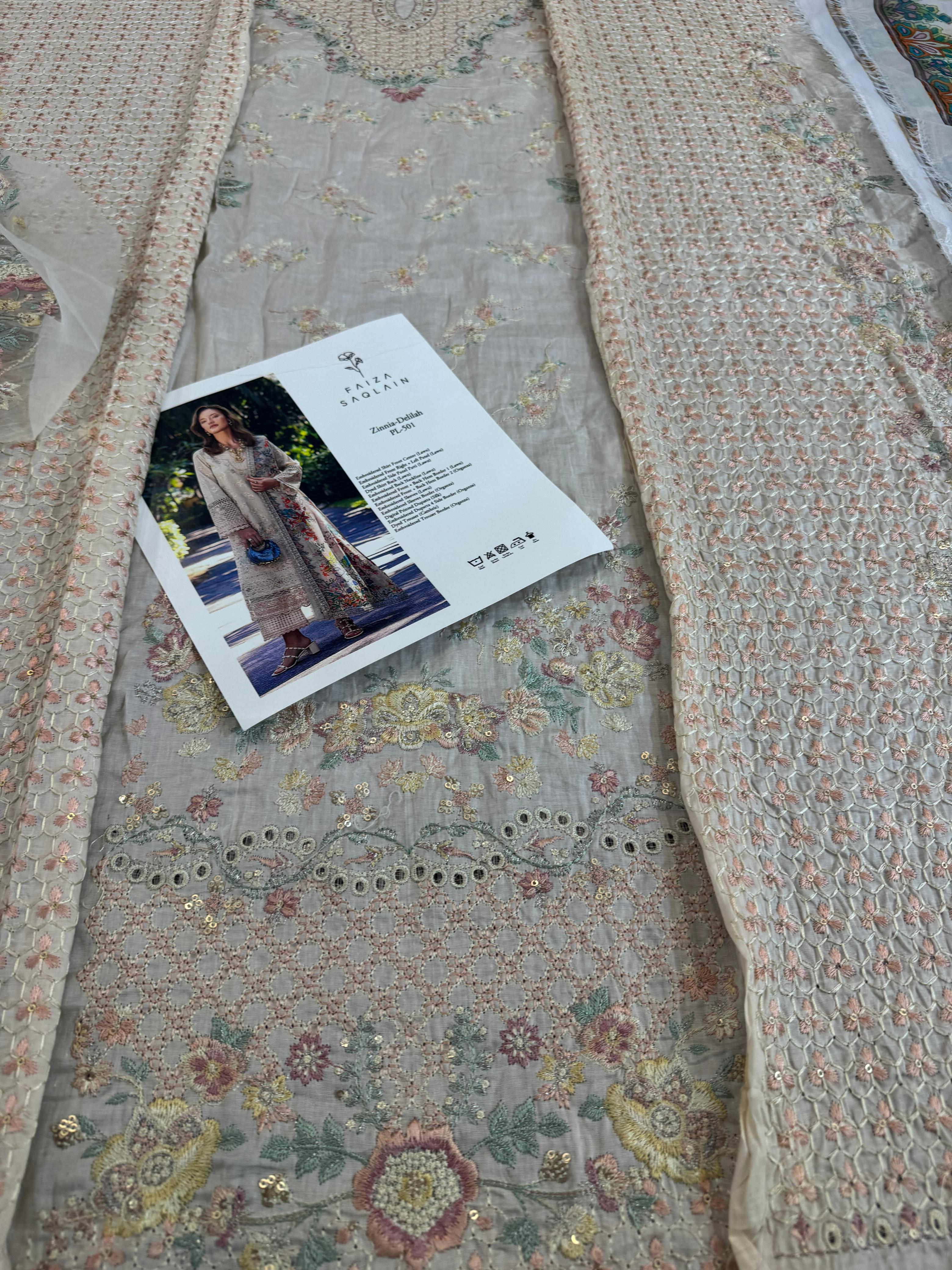 Faiza Saqlain Luxury Lawn’25 – The Most Awaited Masterpiece of the Season | Ethereal Pakistani Elegance