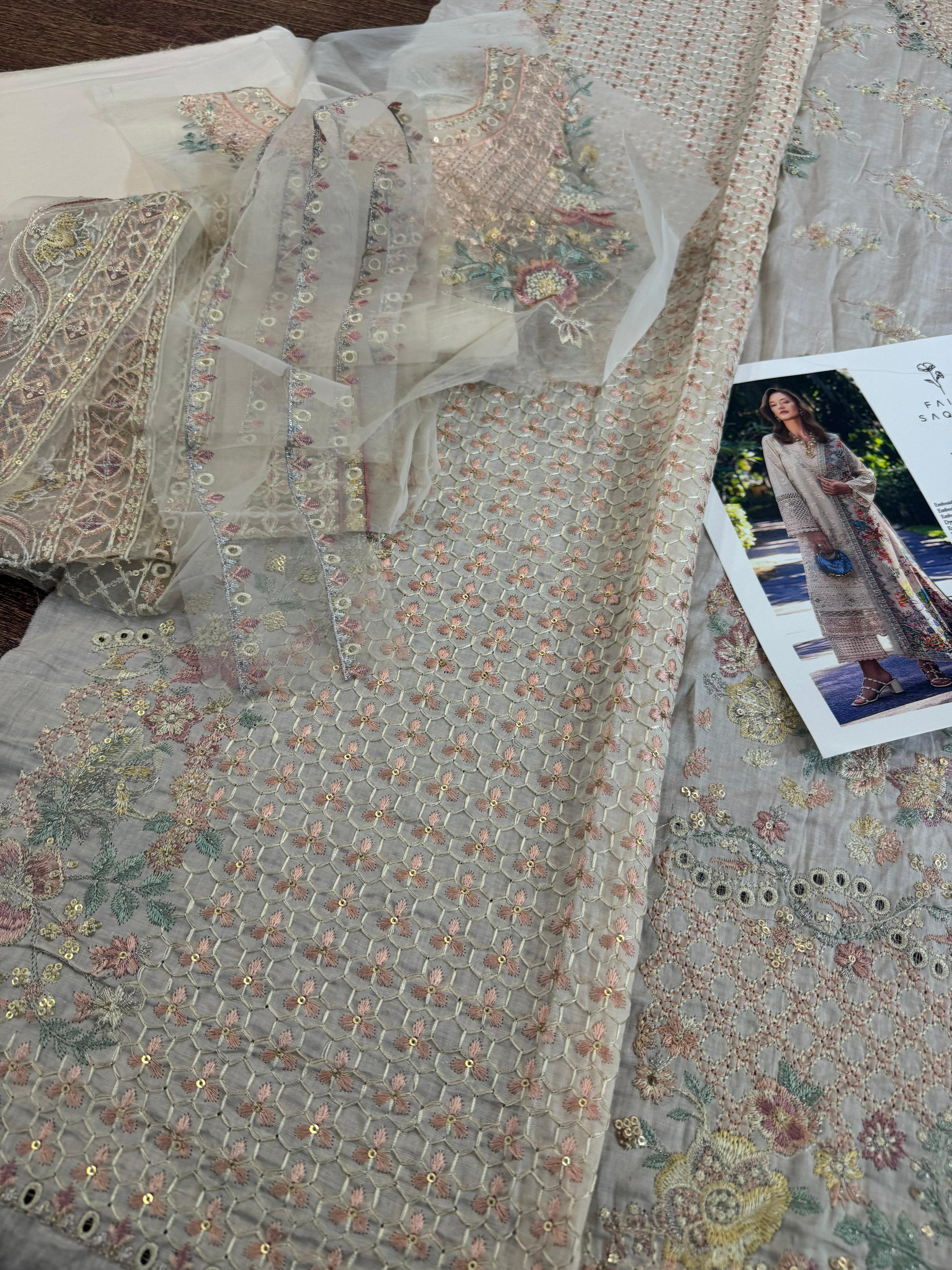 Faiza Saqlain Luxury Lawn’25 – The Most Awaited Masterpiece of the Season | Ethereal Pakistani Elegance
