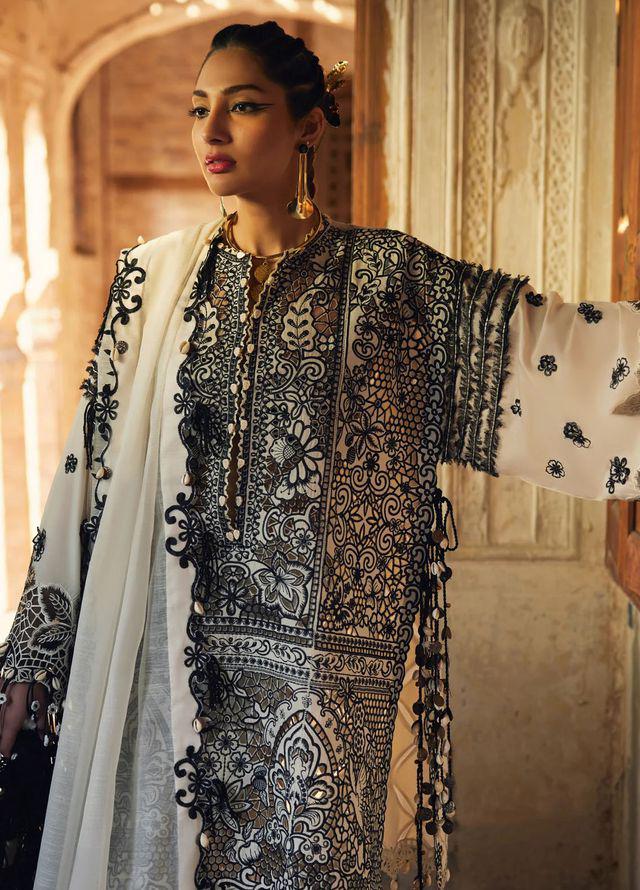 Élan Luxury Lawn – Monochrome Majesty | Eid '25 Black & White Edition
