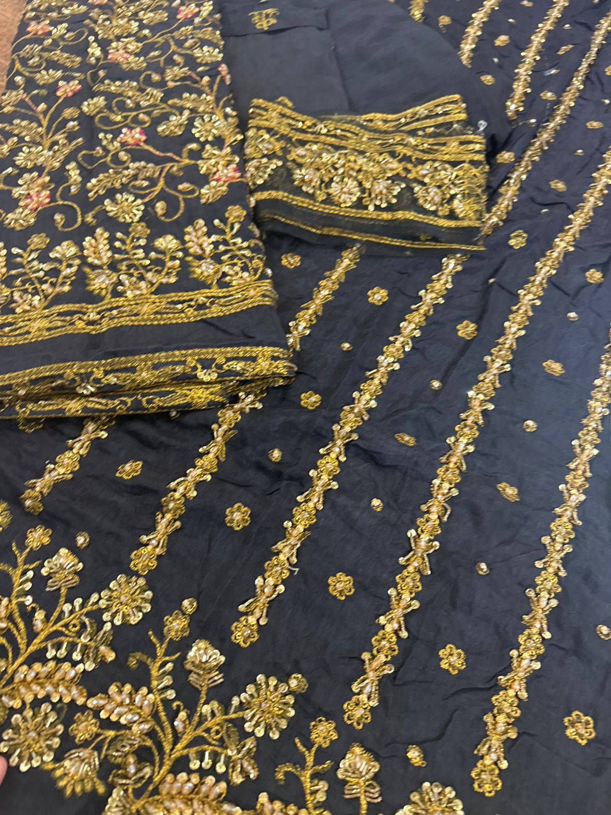 Haris Shakeel Wedding Edition – Black Shisha Silk Embroidered Dress
