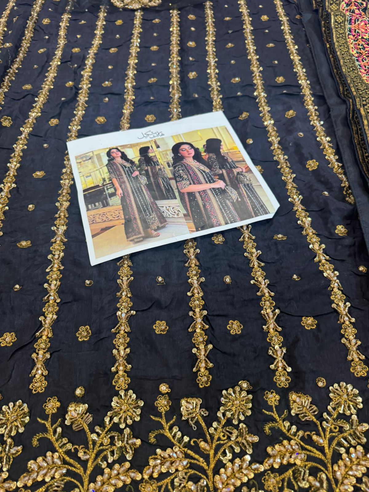 Haris Shakeel Wedding Edition – Black Shisha Silk Embroidered Dress