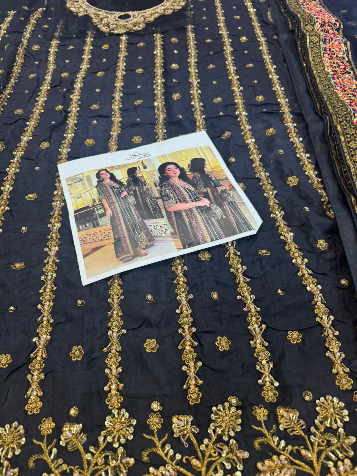 Haris Shakeel Wedding Edition – Black Shisha Silk Embroidered Dress