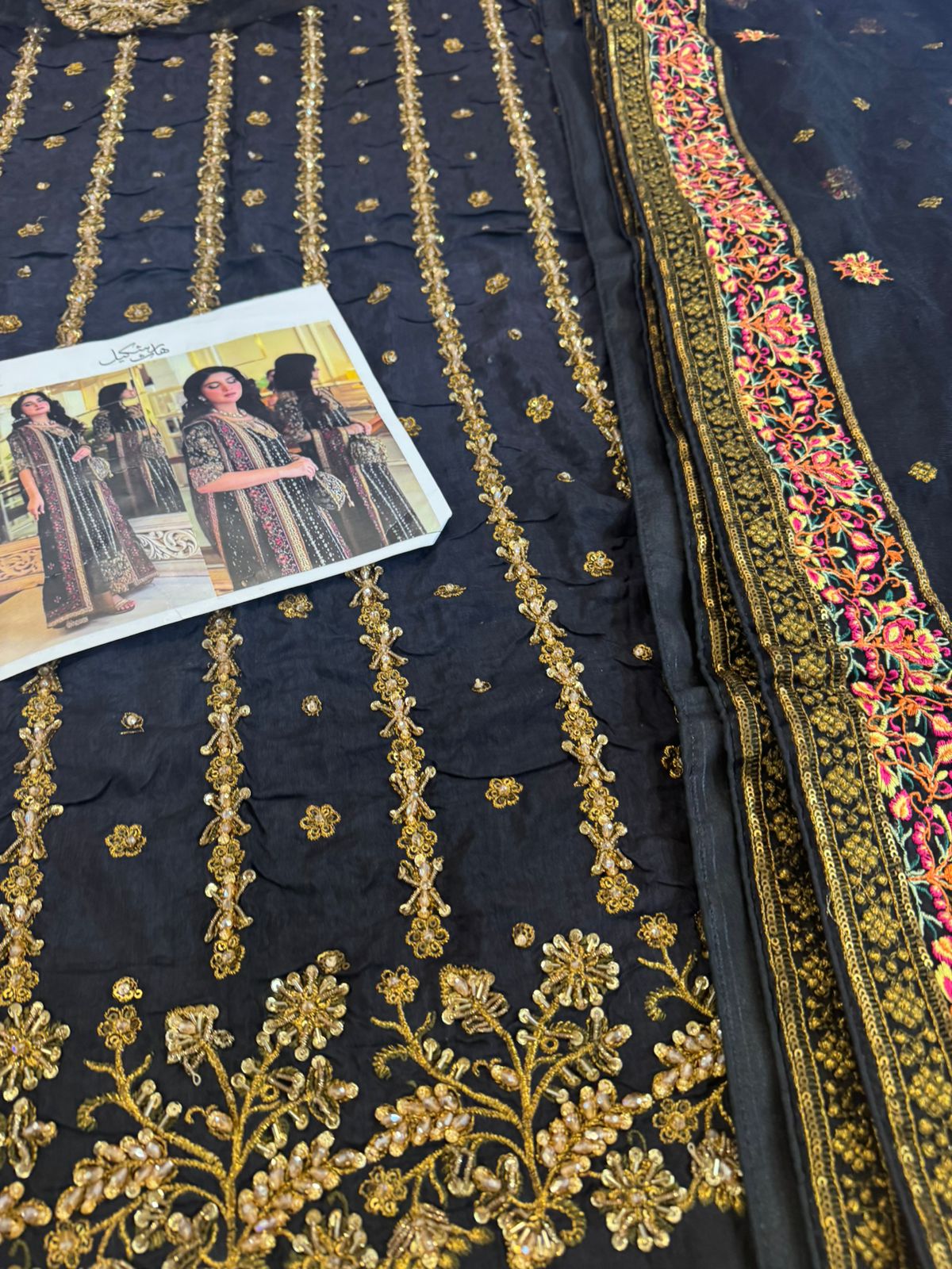 Haris Shakeel Wedding Edition – Black Shisha Silk Embroidered Dress