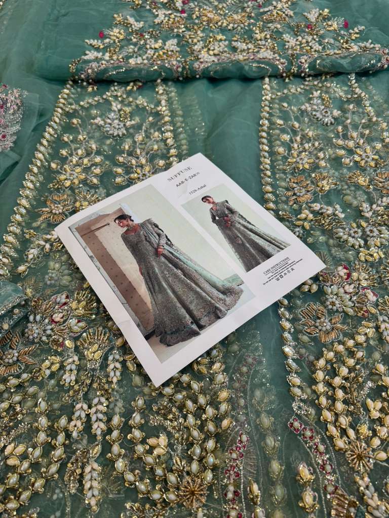 Suffuse by Sana Yasir White Chiffon Bridal Dress – Hand-Embellished Wedding Edition