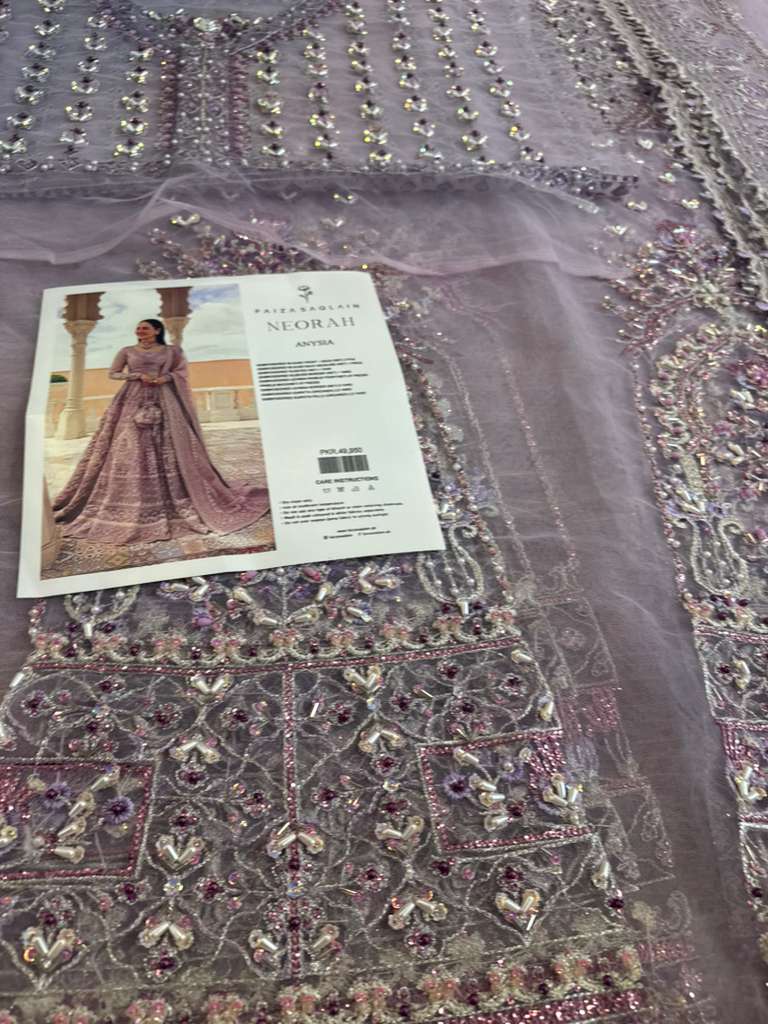 Faiza Saqlain “Anysia” Lilac Net Bridal Lehenga – Luxury Wedding Edition