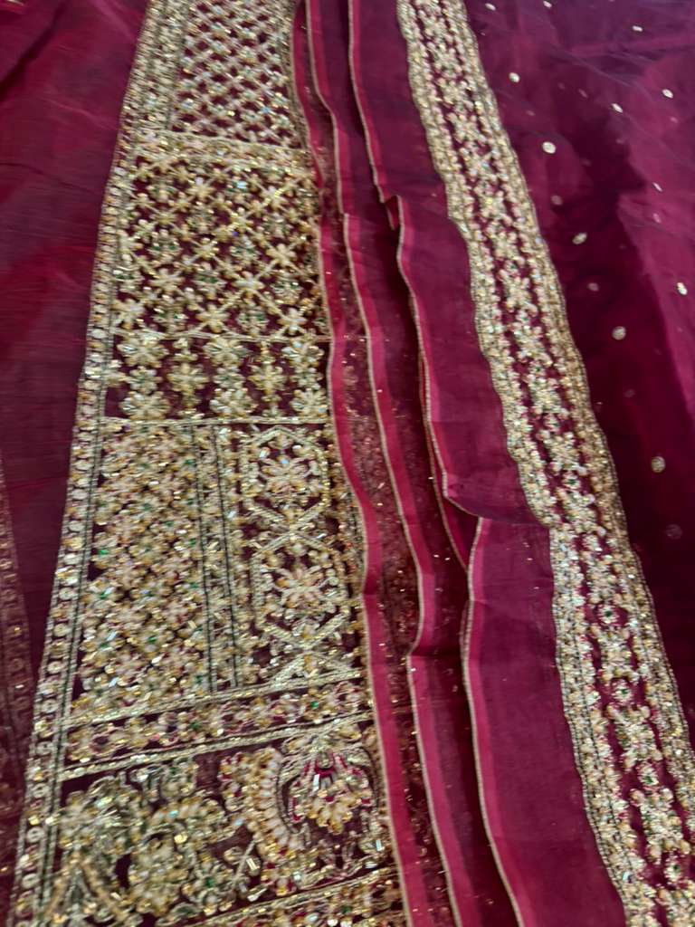 Hussain Rehar Carmine Bloom Red Pishwas Lehenga – Luxury Wedding Edition