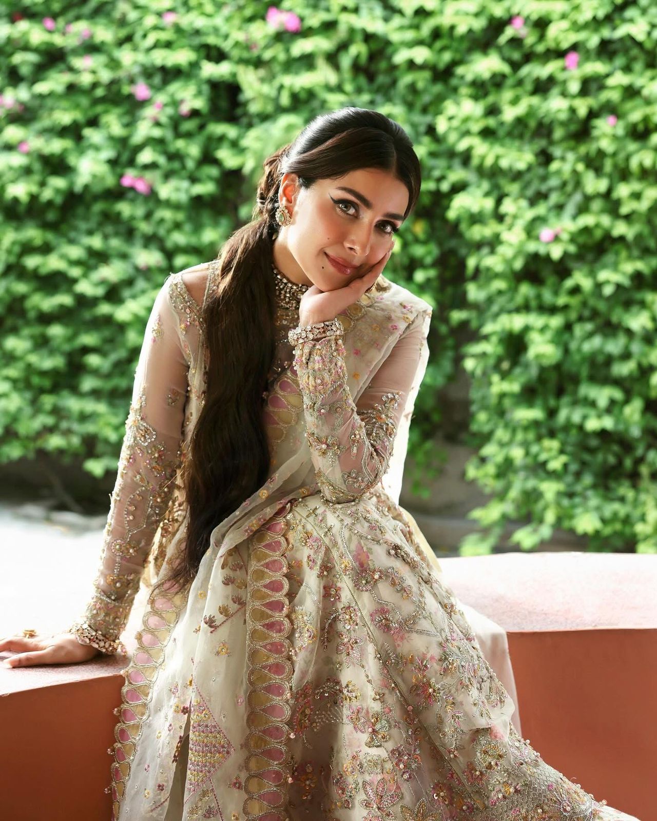 Kanwal Malik Ivory Wedding Edition | Elegant Chiffon Bridal Dress