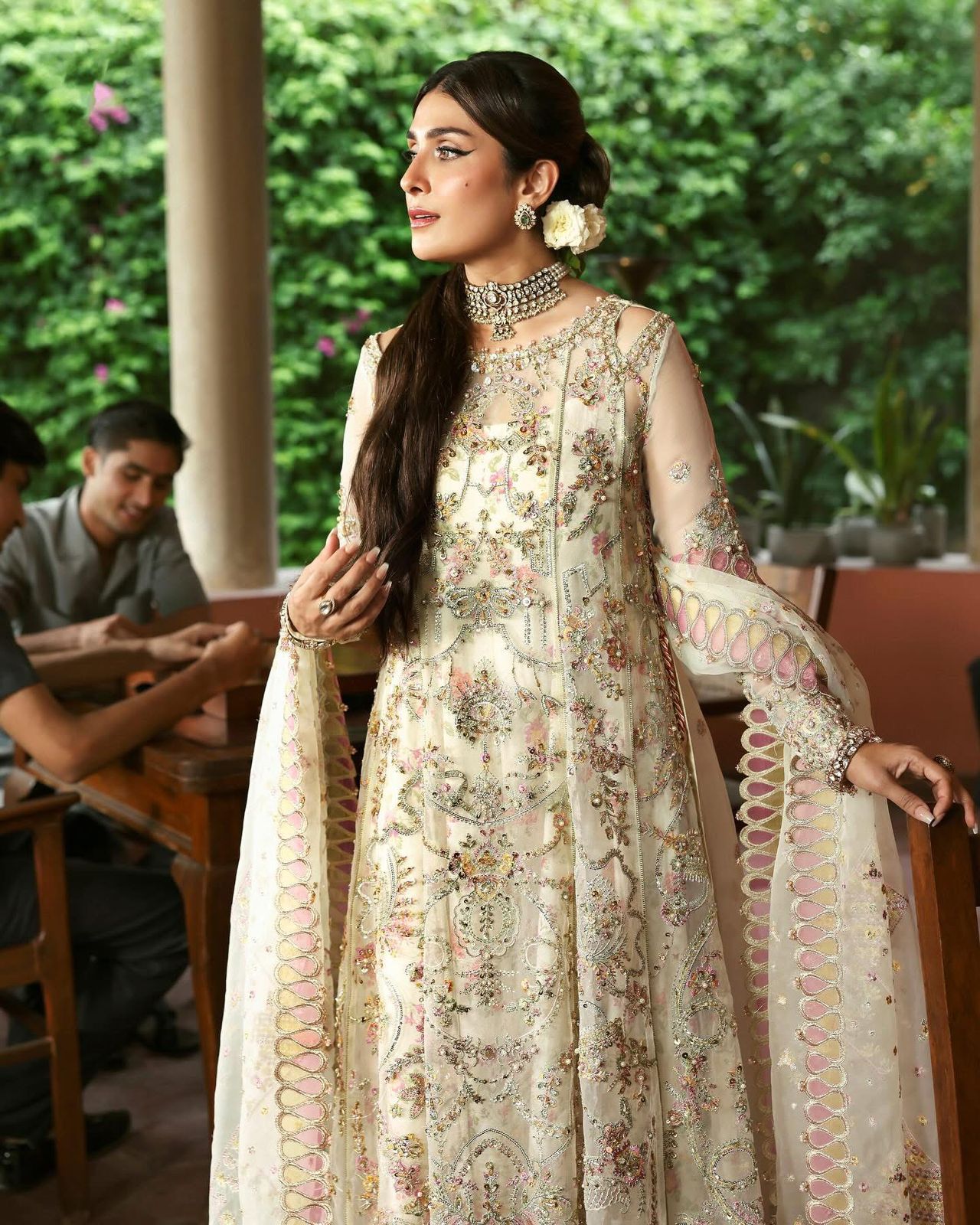 Kanwal Malik Ivory Wedding Edition | Elegant Chiffon Bridal Dress