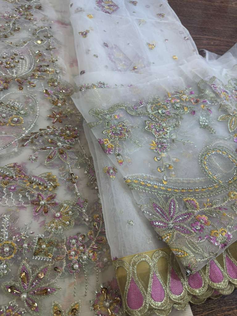 Kanwal Malik Ivory Wedding Edition | Elegant Chiffon Bridal Dress