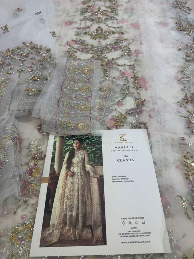Kanwal Malik Ivory Wedding Edition | Elegant Chiffon Bridal Dress