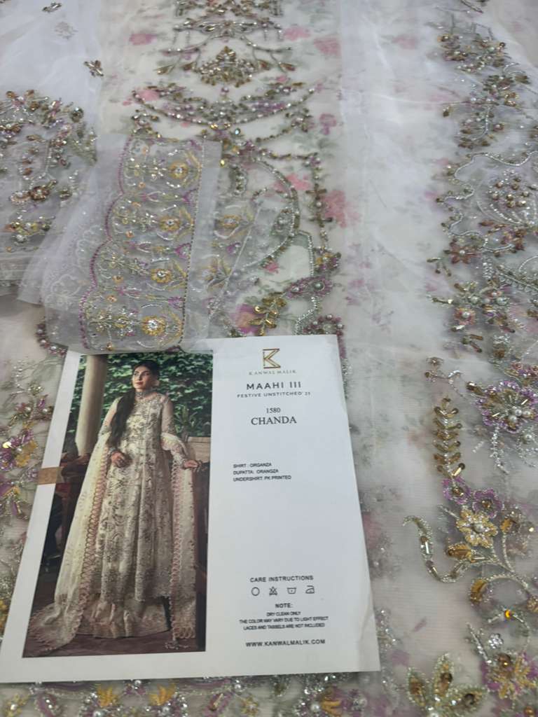Kanwal Malik Ivory Wedding Edition | Elegant Chiffon Bridal Dress