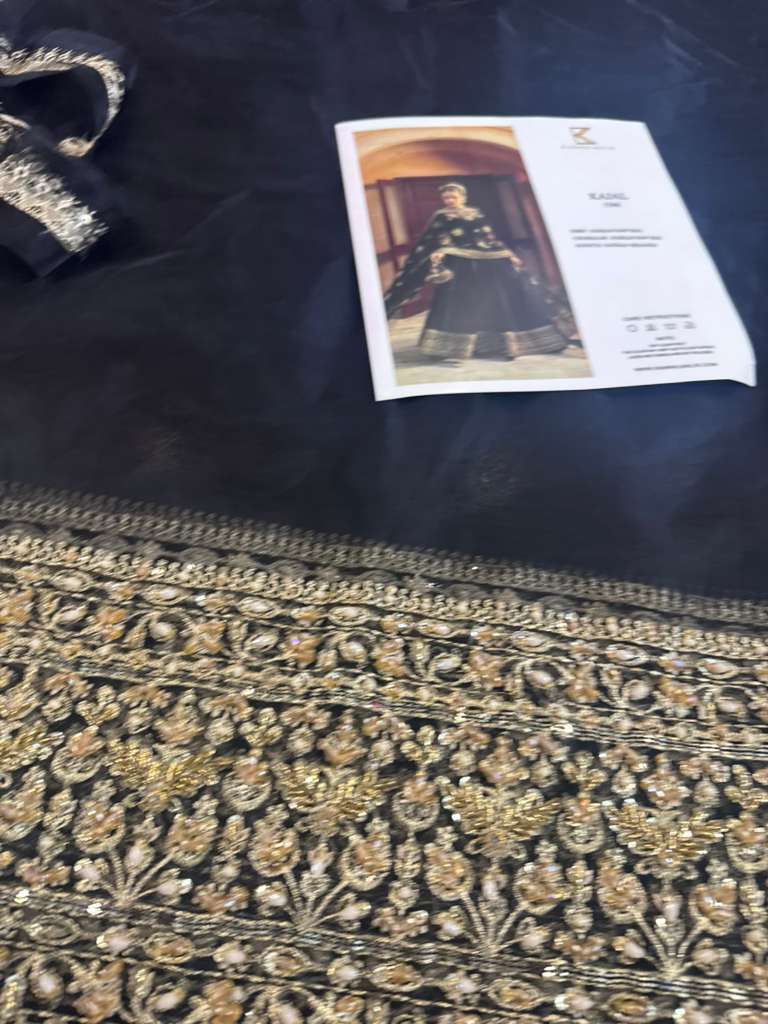 Kanwal Malik Black Wedding Edition Pishwas – Elegant Korean Silk Ensemble