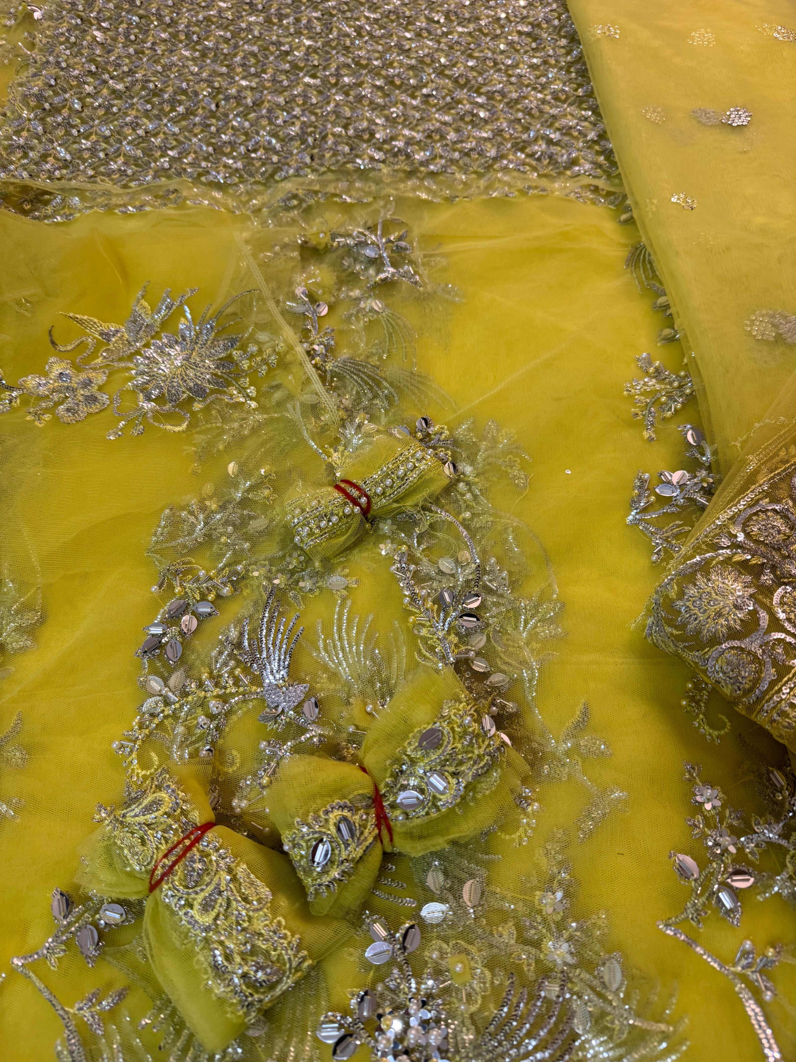 Radiate Grace in Élan's Mesmerizing Light Yellow Wedding Masterpiece