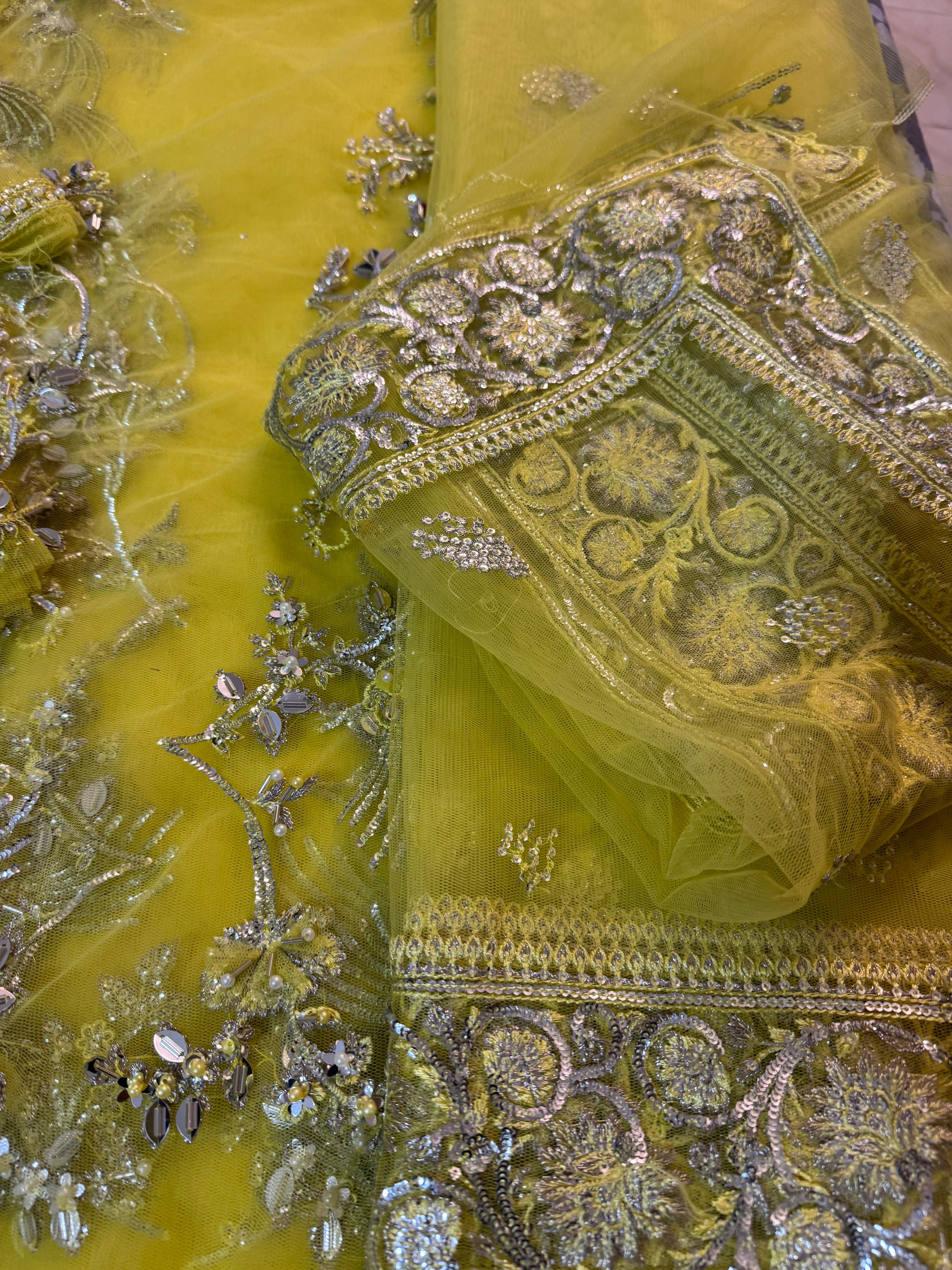 Radiate Grace in Élan's Mesmerizing Light Yellow Wedding Masterpiece