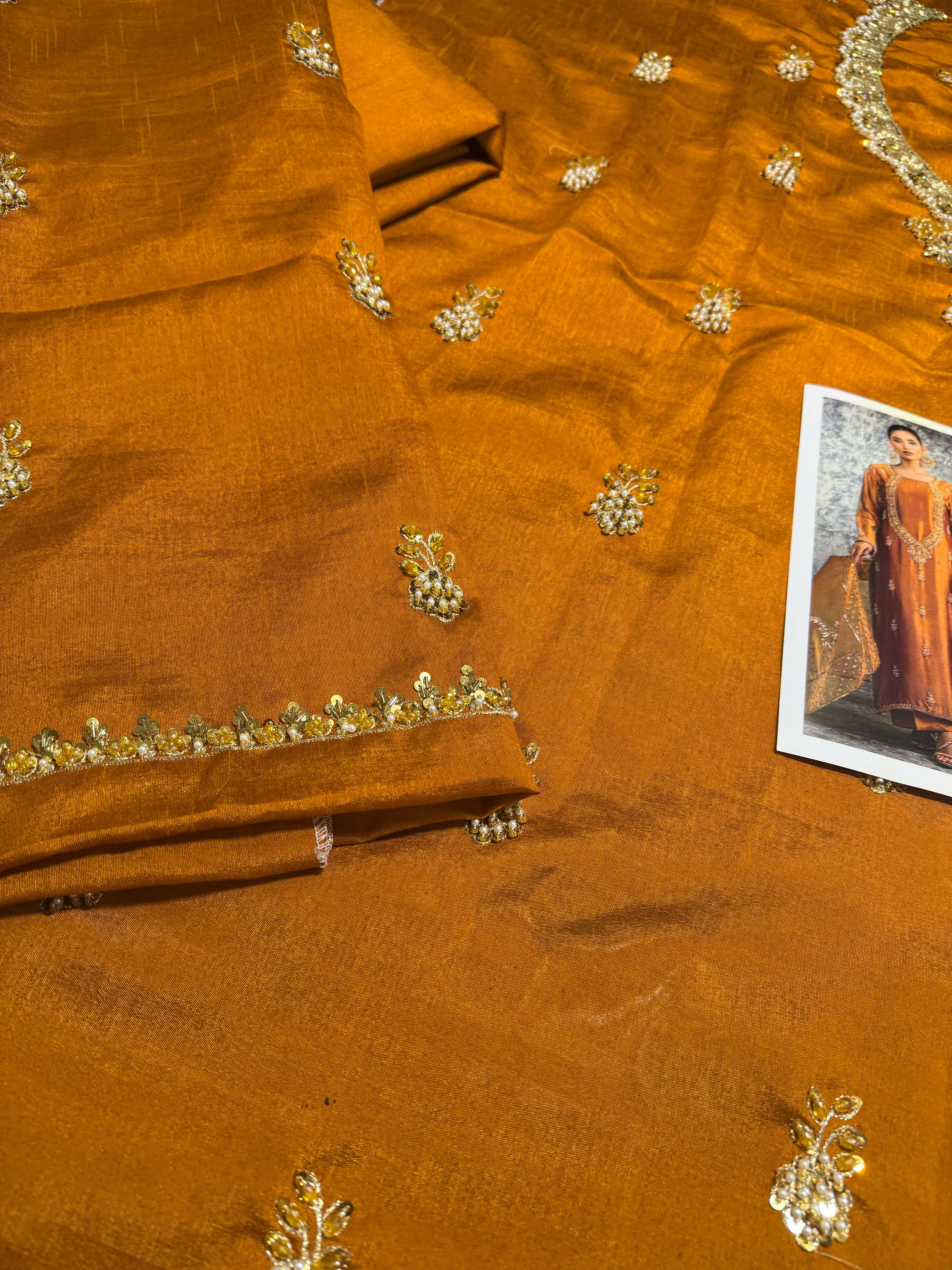 Sehrish Nadeem – Majestic Mustard Gold Embroidered Wedding Ensemble | Most Awaited Wedding Edition