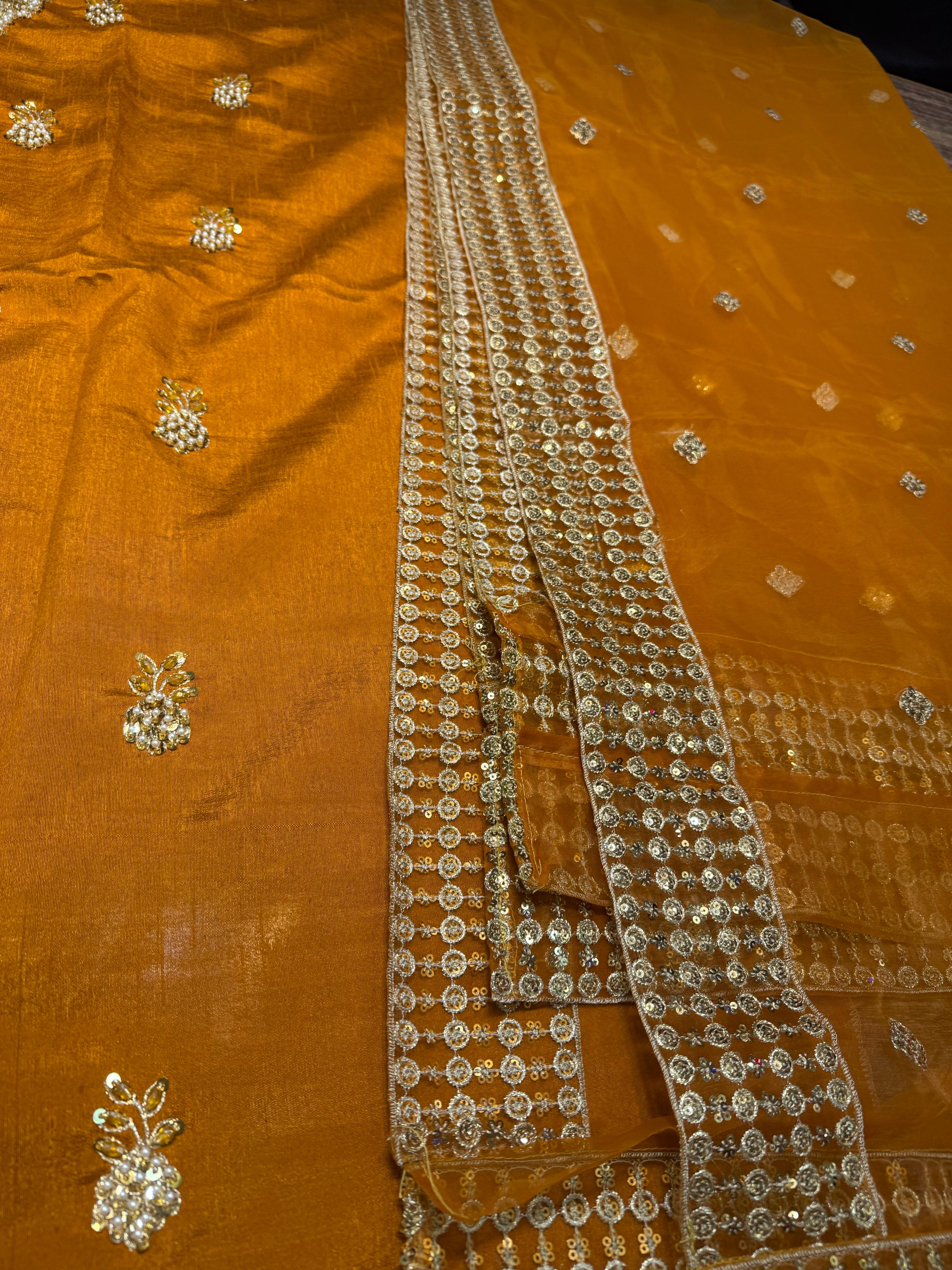 Sehrish Nadeem – Majestic Mustard Gold Embroidered Wedding Ensemble | Most Awaited Wedding Edition