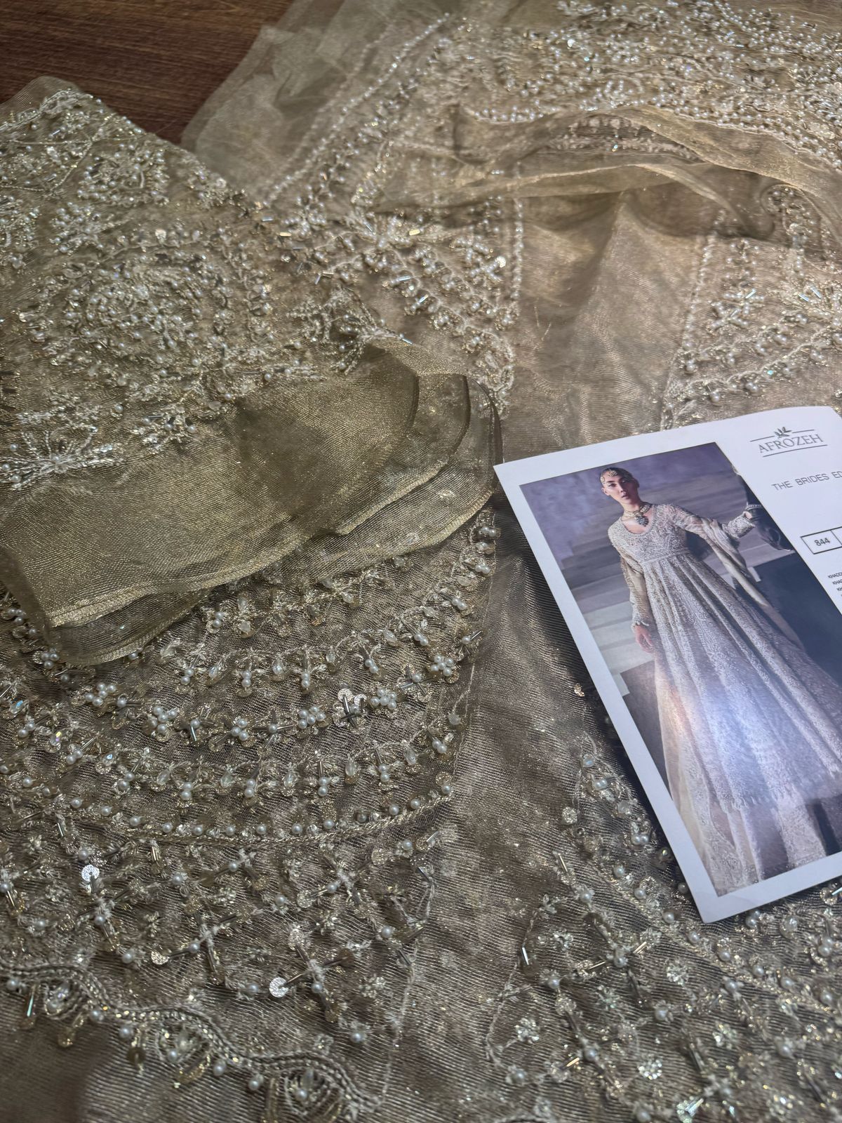 Afrozeh – Golden Majesty | Bridal Frock & Lehenga from Wedding Collection 2025