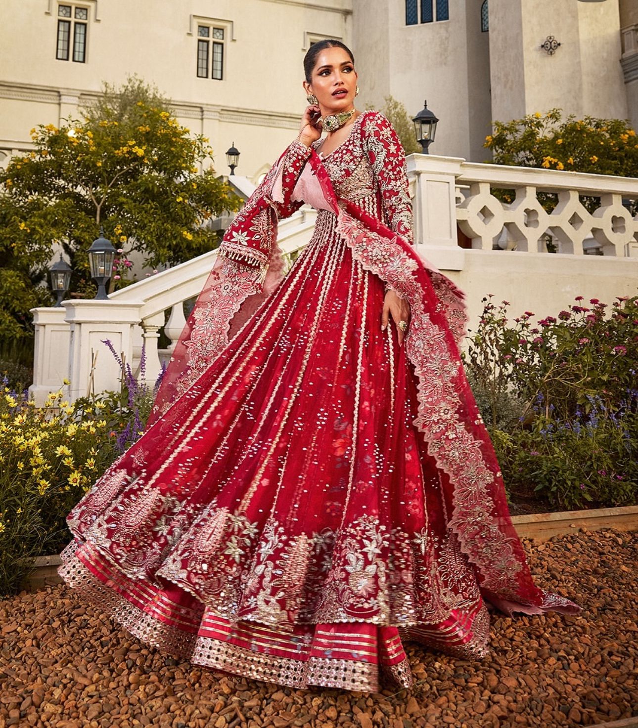 Soraya Bridal Wedding Edition 2025 | Handcrafted Luxury Net Barat Dress in Soft Gold