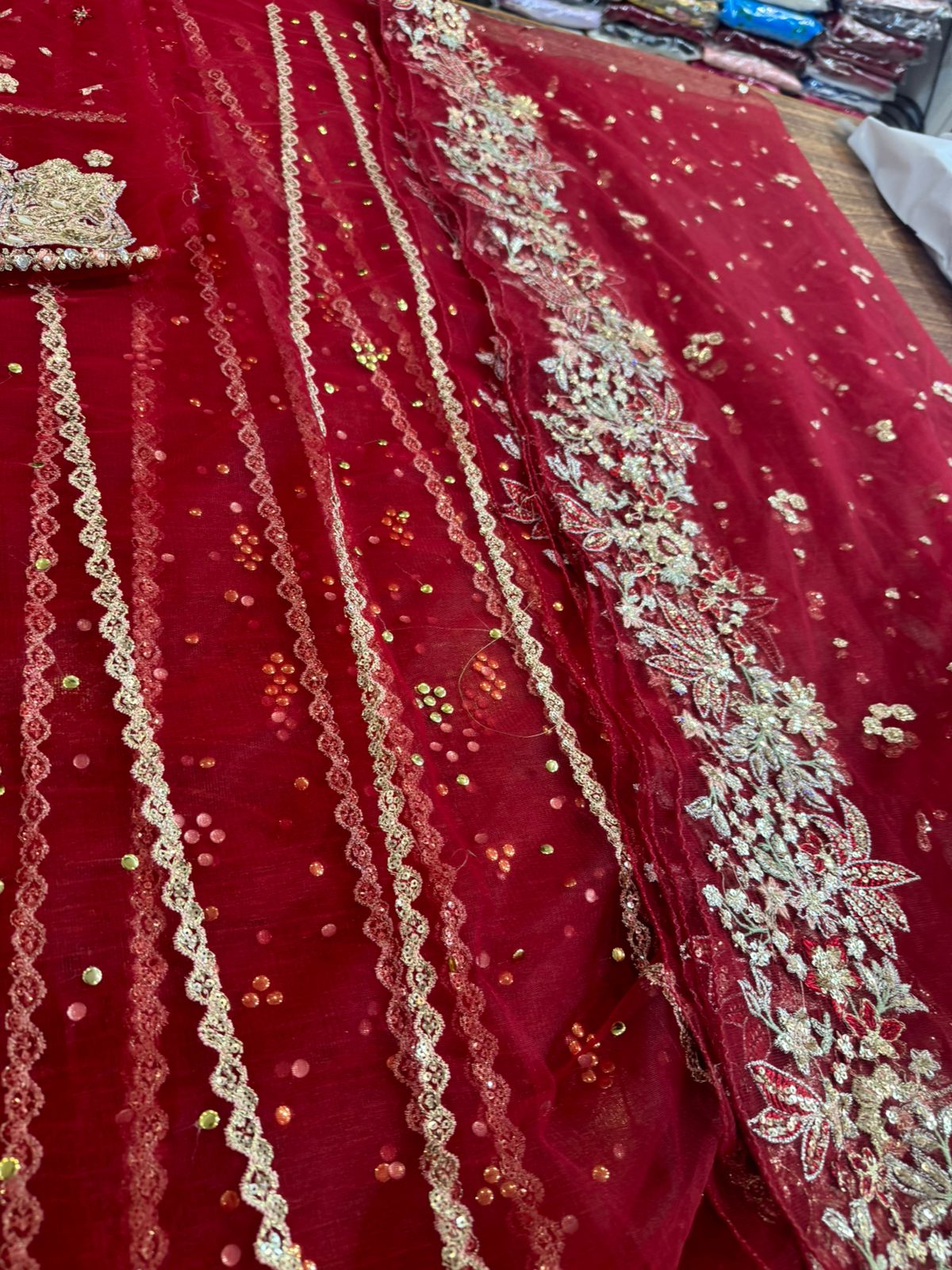 Soraya Bridal Wedding Edition 2025 | Handcrafted Luxury Net Barat Dress in Soft Gold