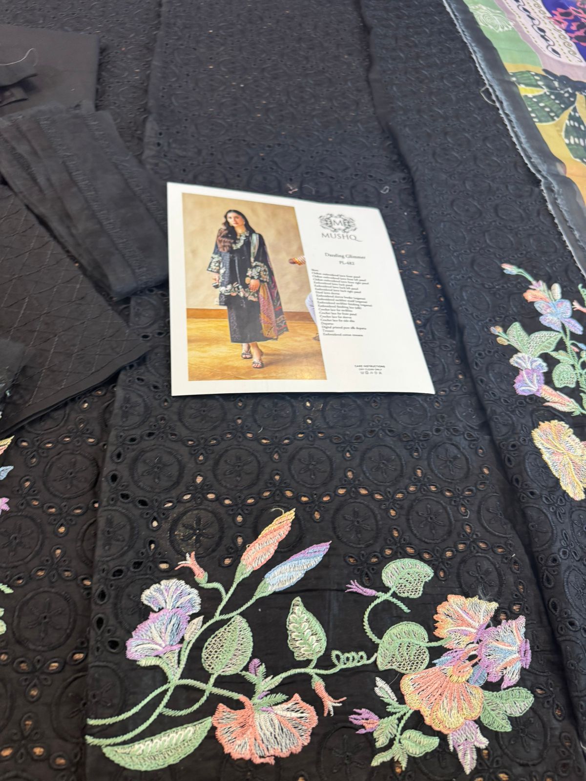 Mushq Luxury Lawn – Chikankari Elegance with Manaar Print | Dazzling Glimmer Edition
