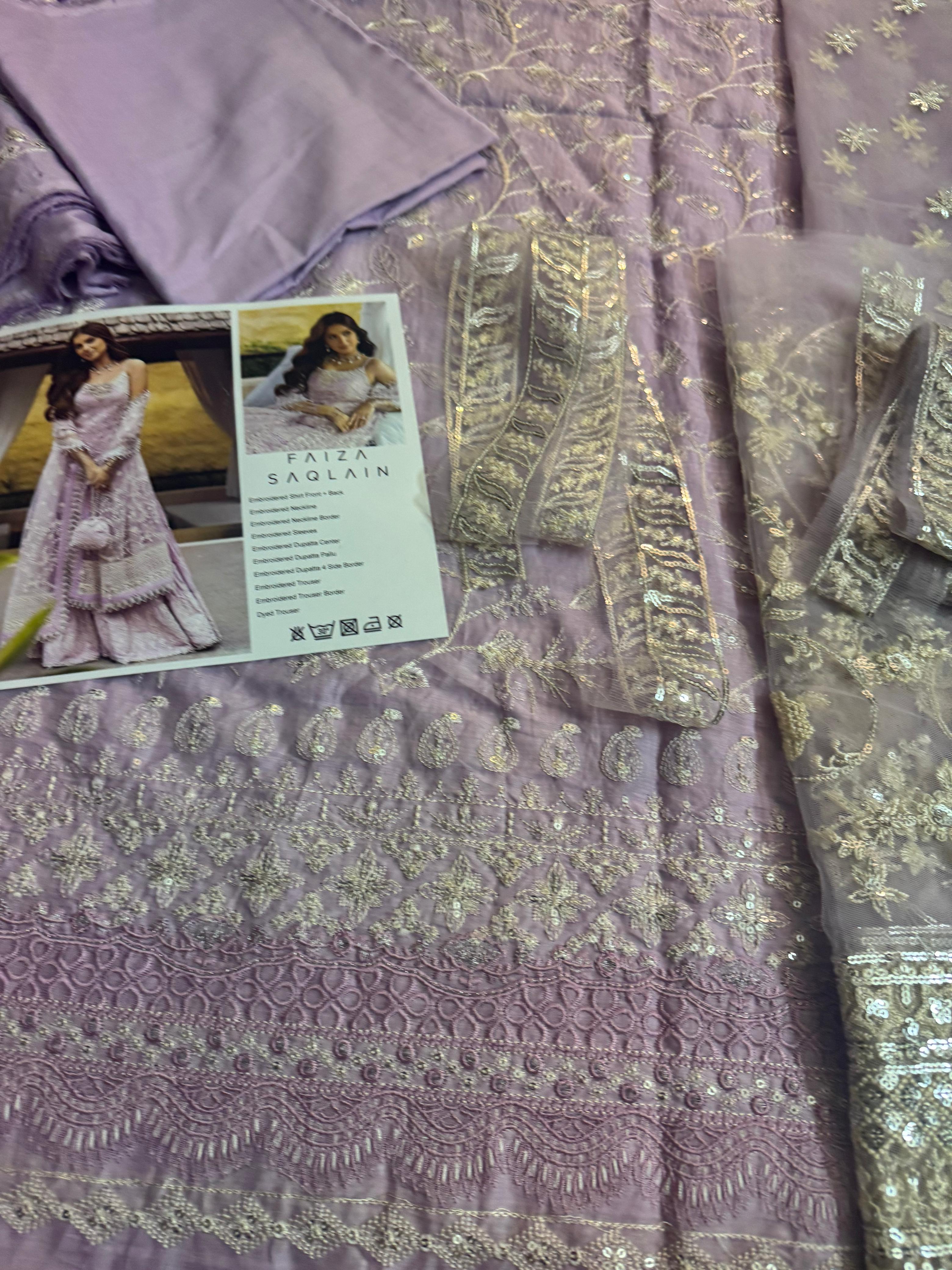 Faiza Saqlain Luxury Lawn 2025 – Rimjhim Premium Long Dress | Summer Closet Must-Have