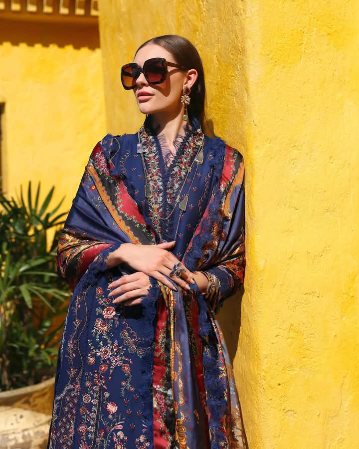 Kanwal Malik Enigmatic Navy Luxury Lawn – Elegance Reimagined for Summer