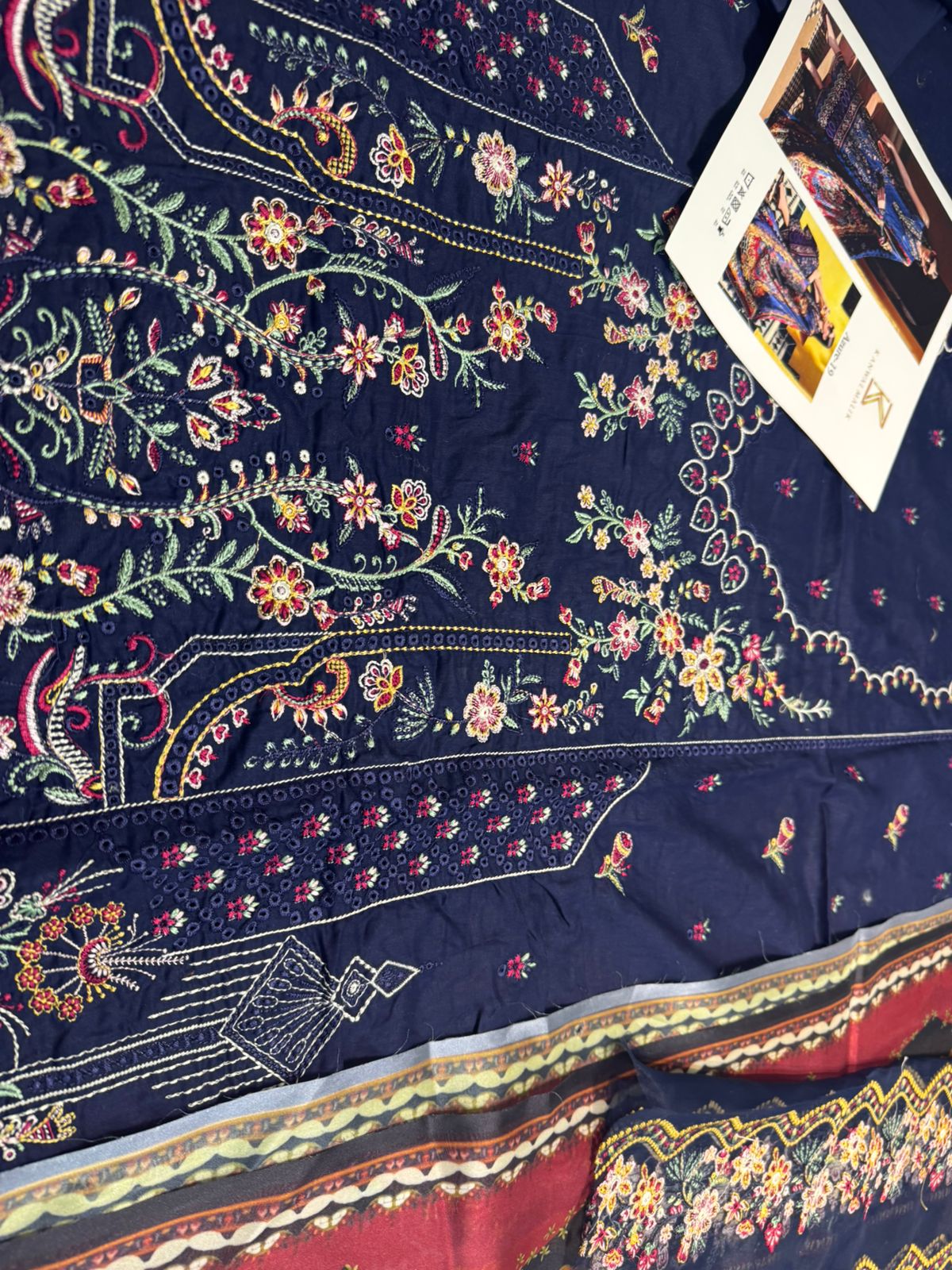Kanwal Malik Enigmatic Navy Luxury Lawn – Elegance Reimagined for Summer