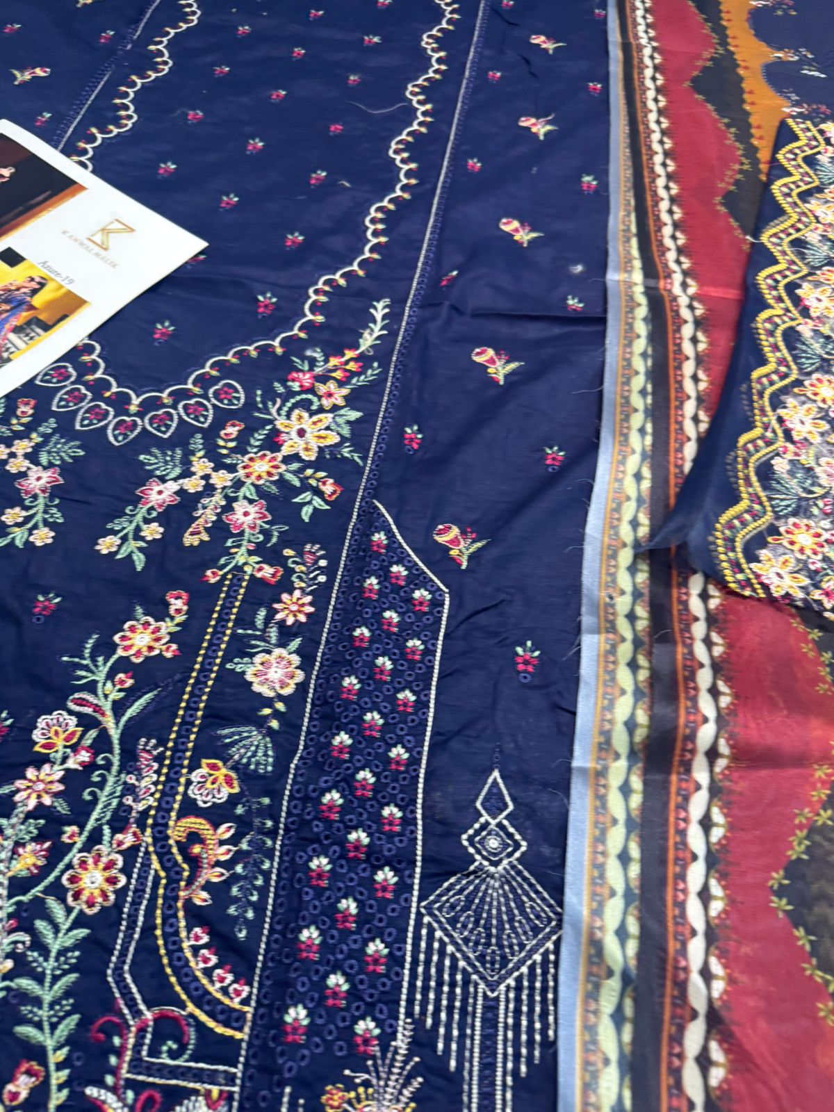 Kanwal Malik Enigmatic Navy Luxury Lawn – Elegance Reimagined for Summer
