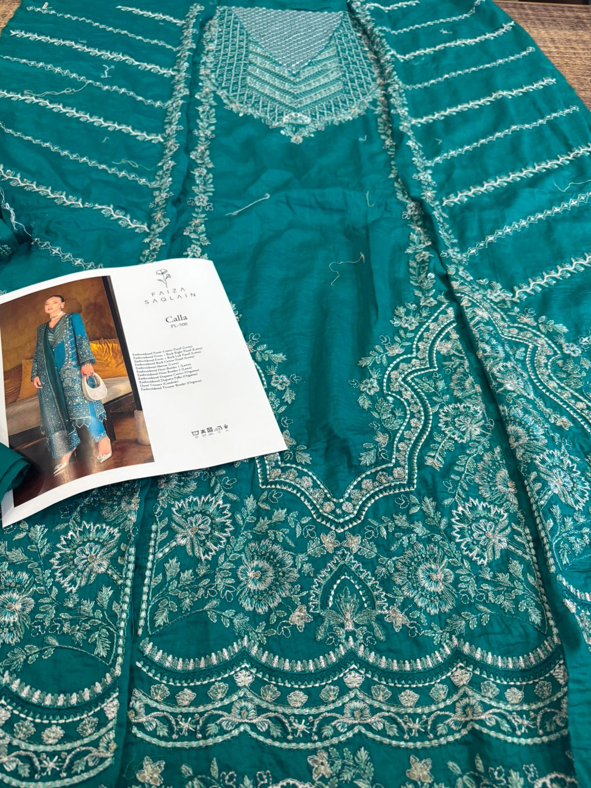 Faiza Saqlain Luxury Lawn’25 – Serene Bloom | Timeless Eid Elegance