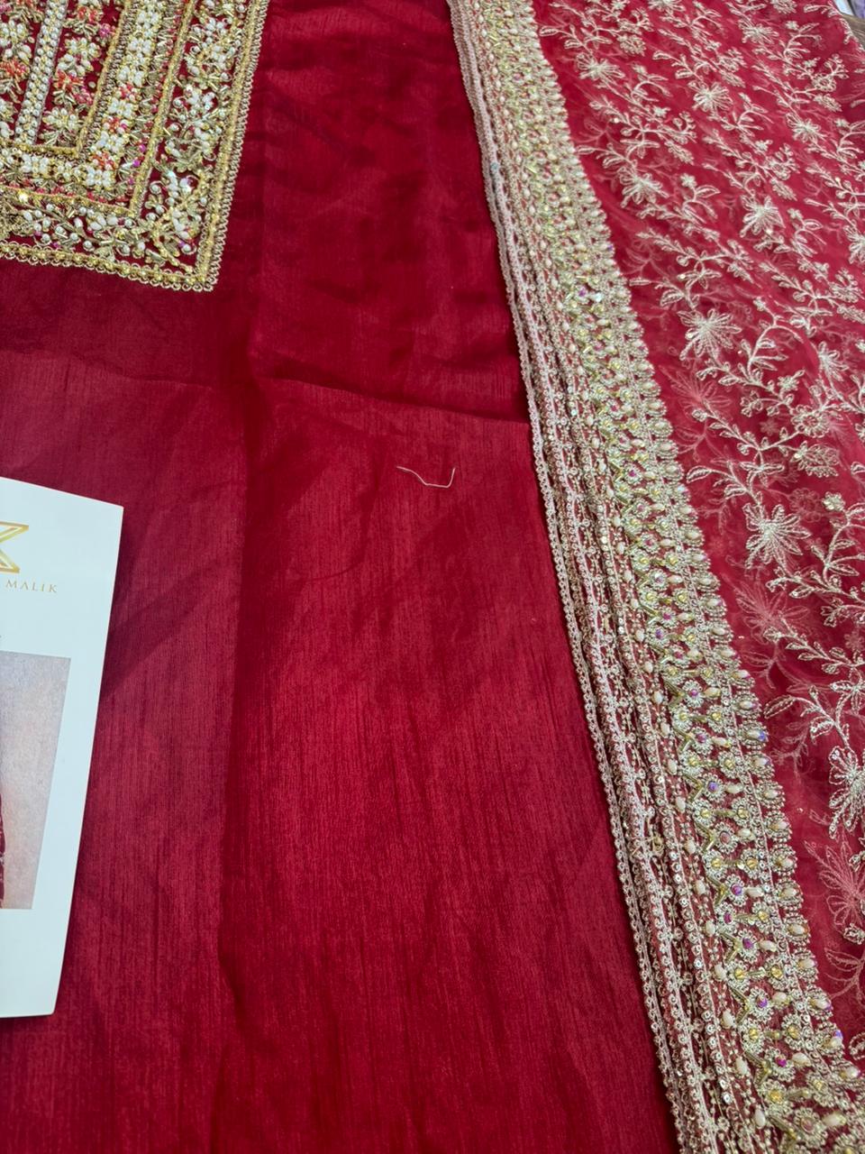Kanwal Malik Wedding Edition – Red Chiffon Bridal Dress