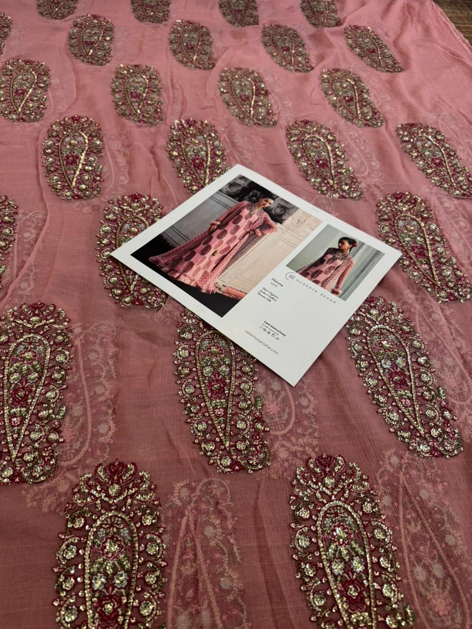 Hussain Rehar Festive Pret ’25 – Havena Powder Pink Sharara Set