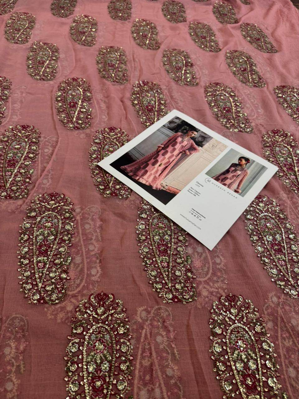 Hussain Rehar Festive Pret ’25 – Havena Powder Pink Sharara Set