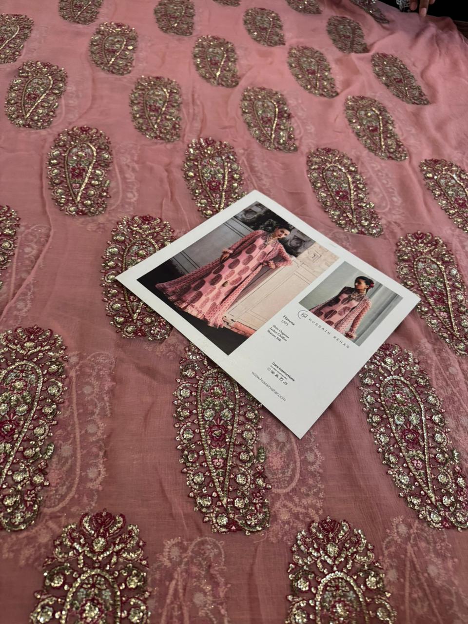 Hussain Rehar Festive Pret ’25 – Havena Powder Pink Sharara Set